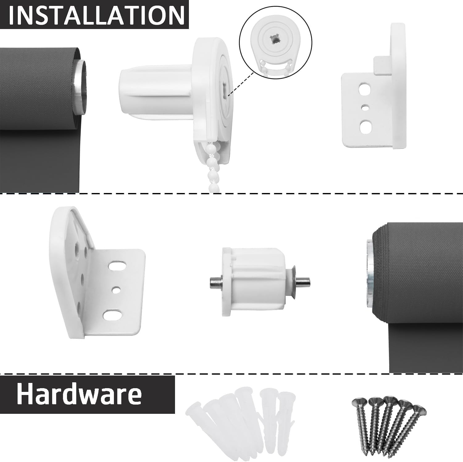 Persianas opacas con aislamiento térmico, persianas con protección UV para el hogar, puerta, cocina, baño (70 pulgadas de ancho x 68 pulgadas de