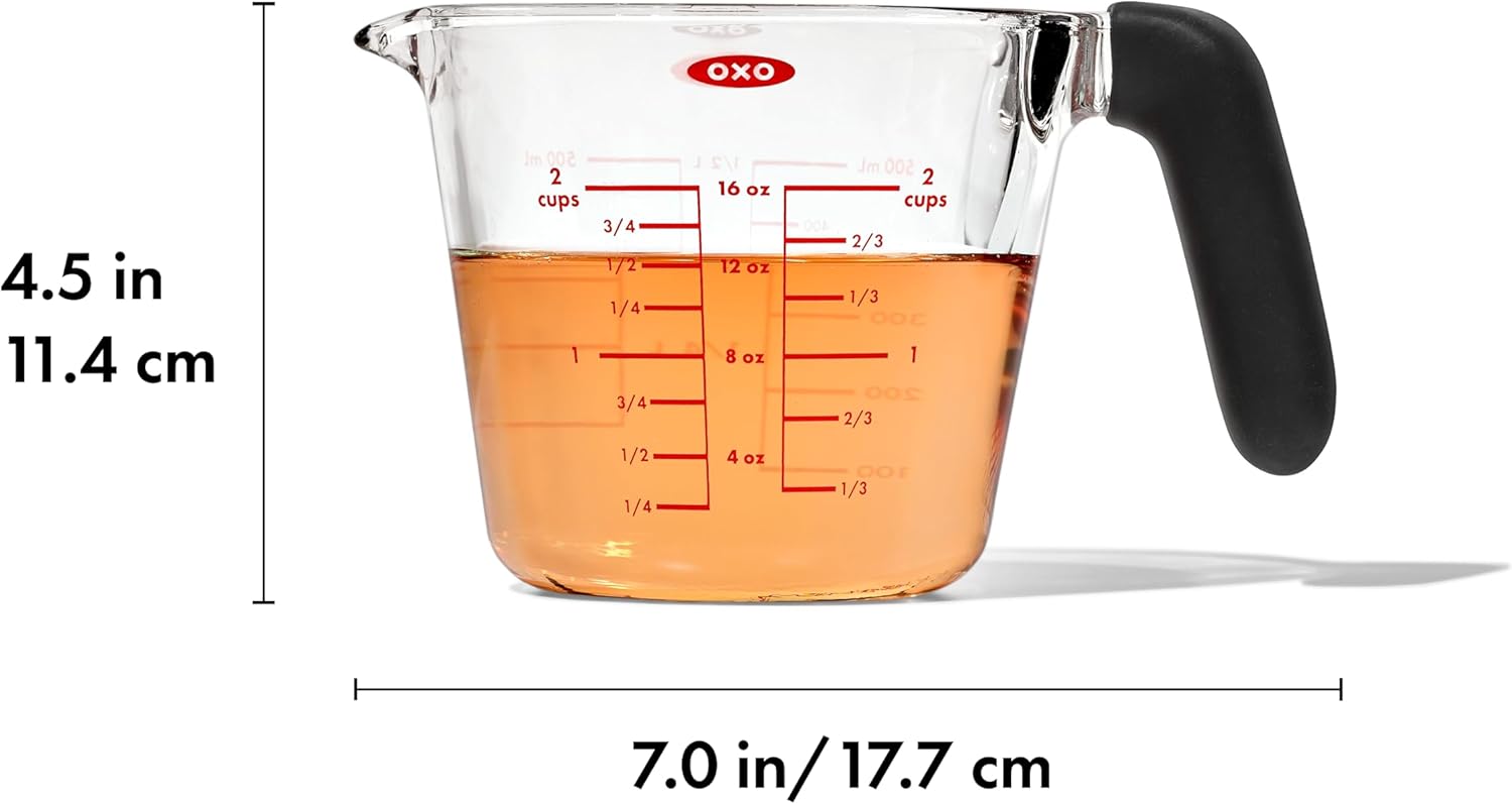 OXO Good Grips – Taza medidora de vidrio (2 tazas)
