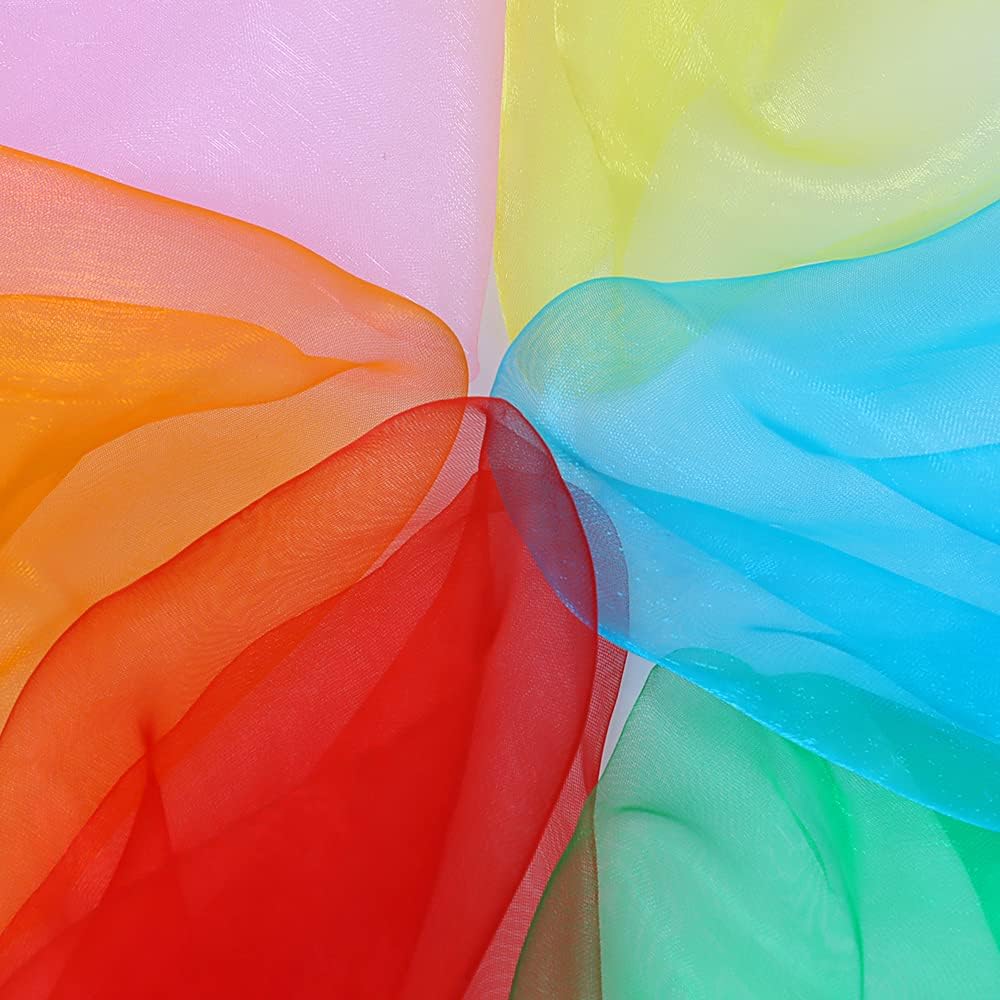 36 bufandas de baile malabarismo, bufanda transparente de moda para fiesta, 24 x 24 pulgadas