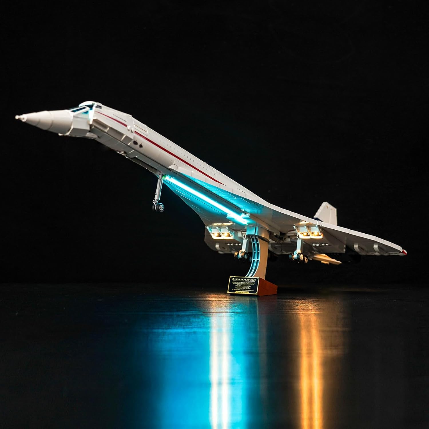 BrickBling Iluminación LED para Lego Concorde, kit de luz creativa compatible con Lego 10318-No incluye modelo