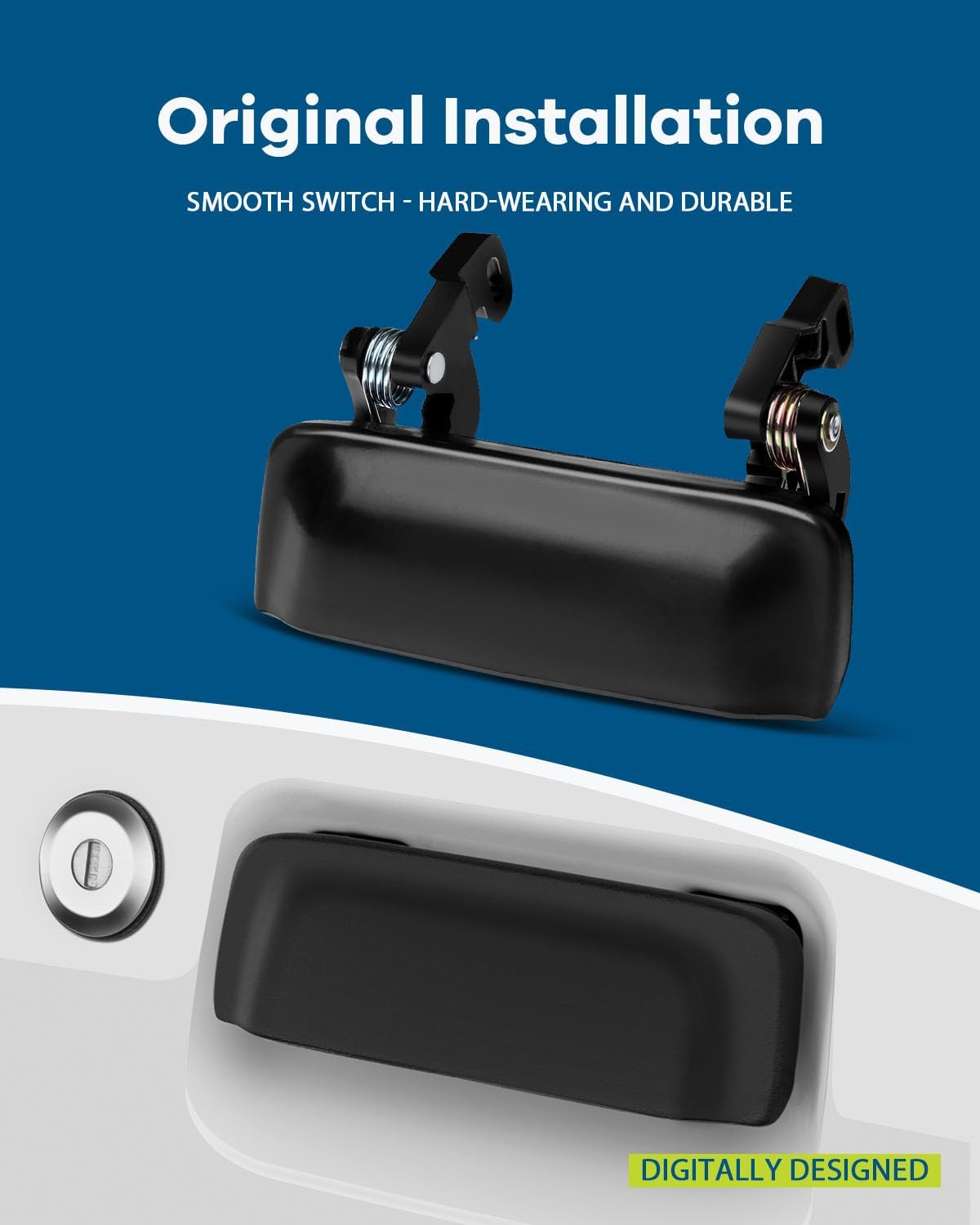 Exterior Door Handles Front Driver Passenger Side Replacement for 2001-2011 for Ford Ranger Black(2pcs)