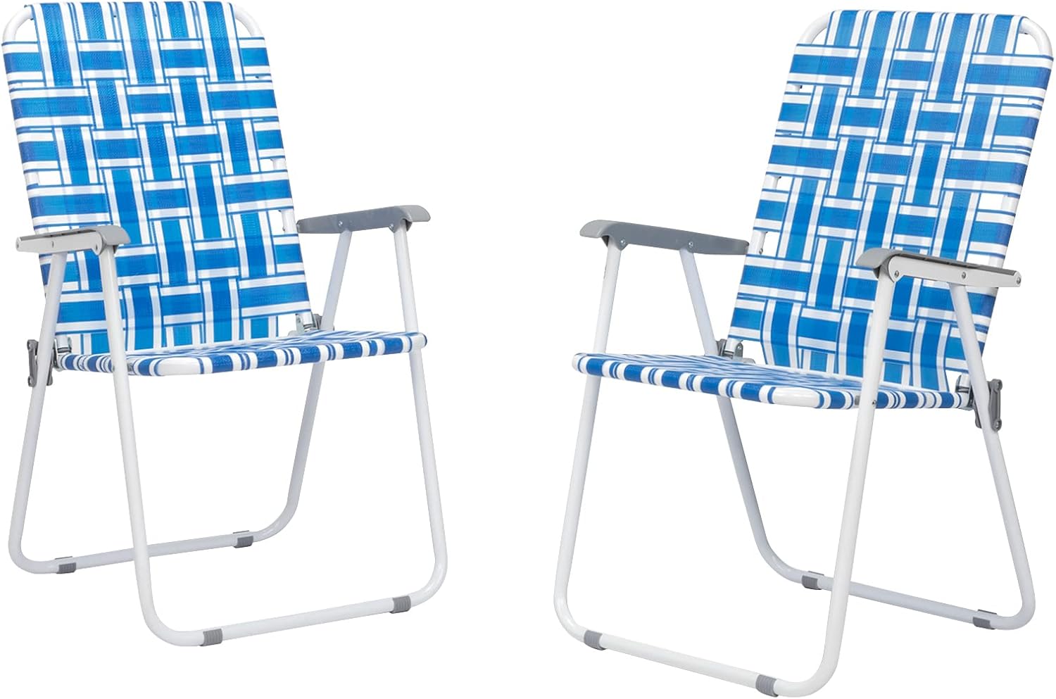 AFFAVON Sillas de playa para patio, césped, 2 paquetes, ligeras, resistentes, cómodas, portátiles y elegantes sillas plegables para patio, jardín