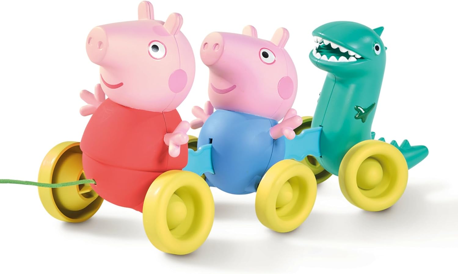 TOMY Toomies Peppa Pig Pull Along Toy – Peppa Pig Juguetes con música y ruedas – Juguetes de empuje para bebés y niños pequeños con acción de