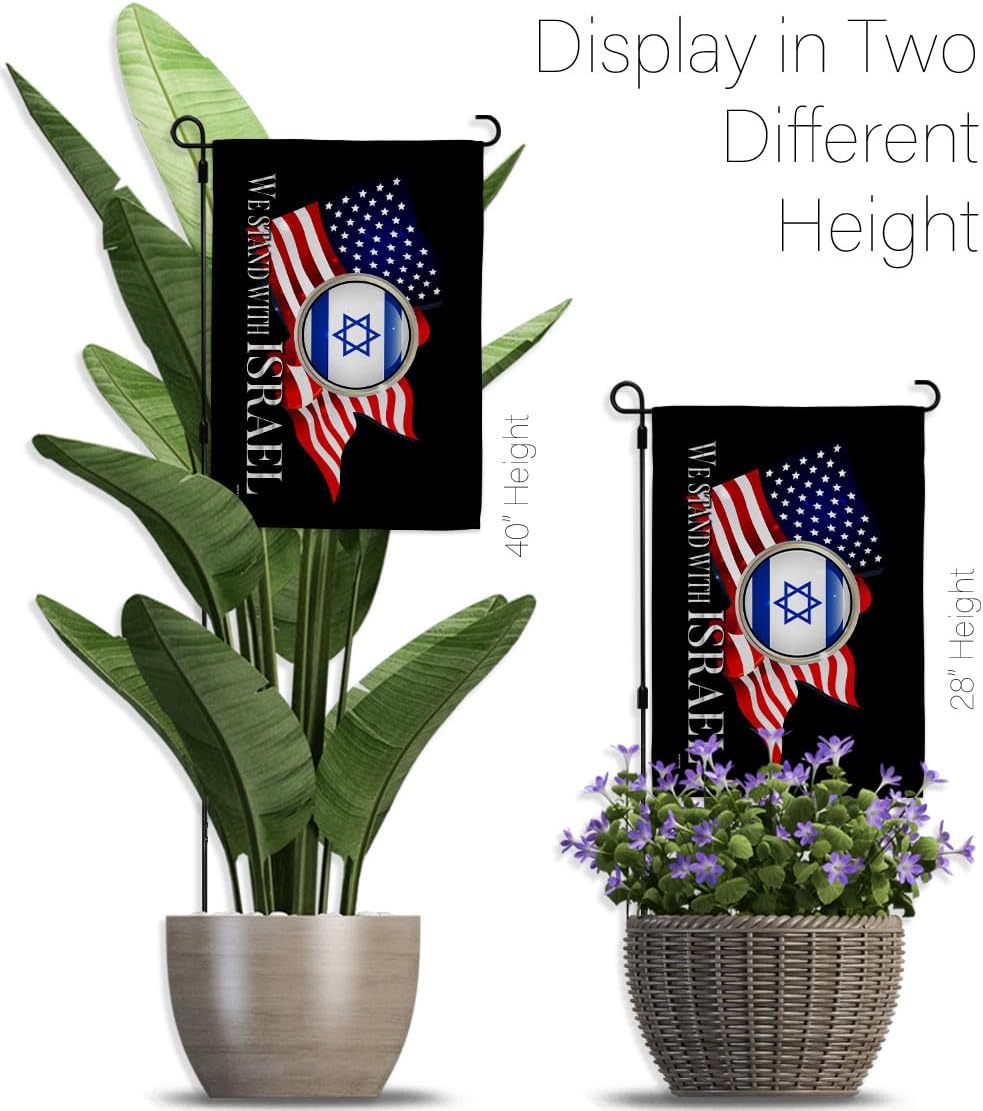 Israel – Juego de postes de jardín para decoración de Estados Unidos, decoración para el hogar, interior, tumba, patio, letrero para exterior,