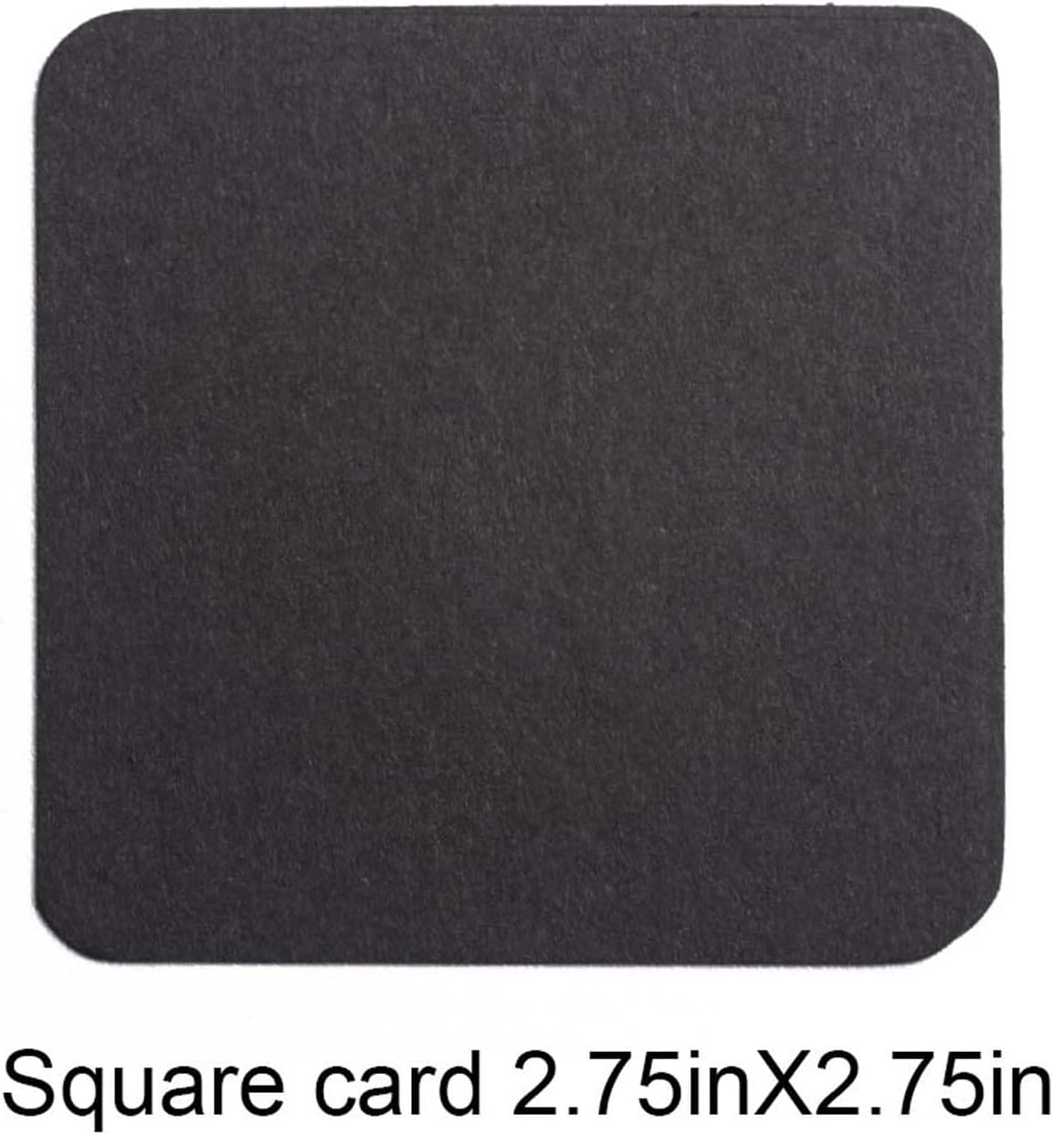 Tarjeta gruesa de cartulina cuadrada negra de 2.75 x 2.75 pulgadas, papel para notas, tarjetas en blanco, vocabulario, tarjeta de mensaje, tarjeta