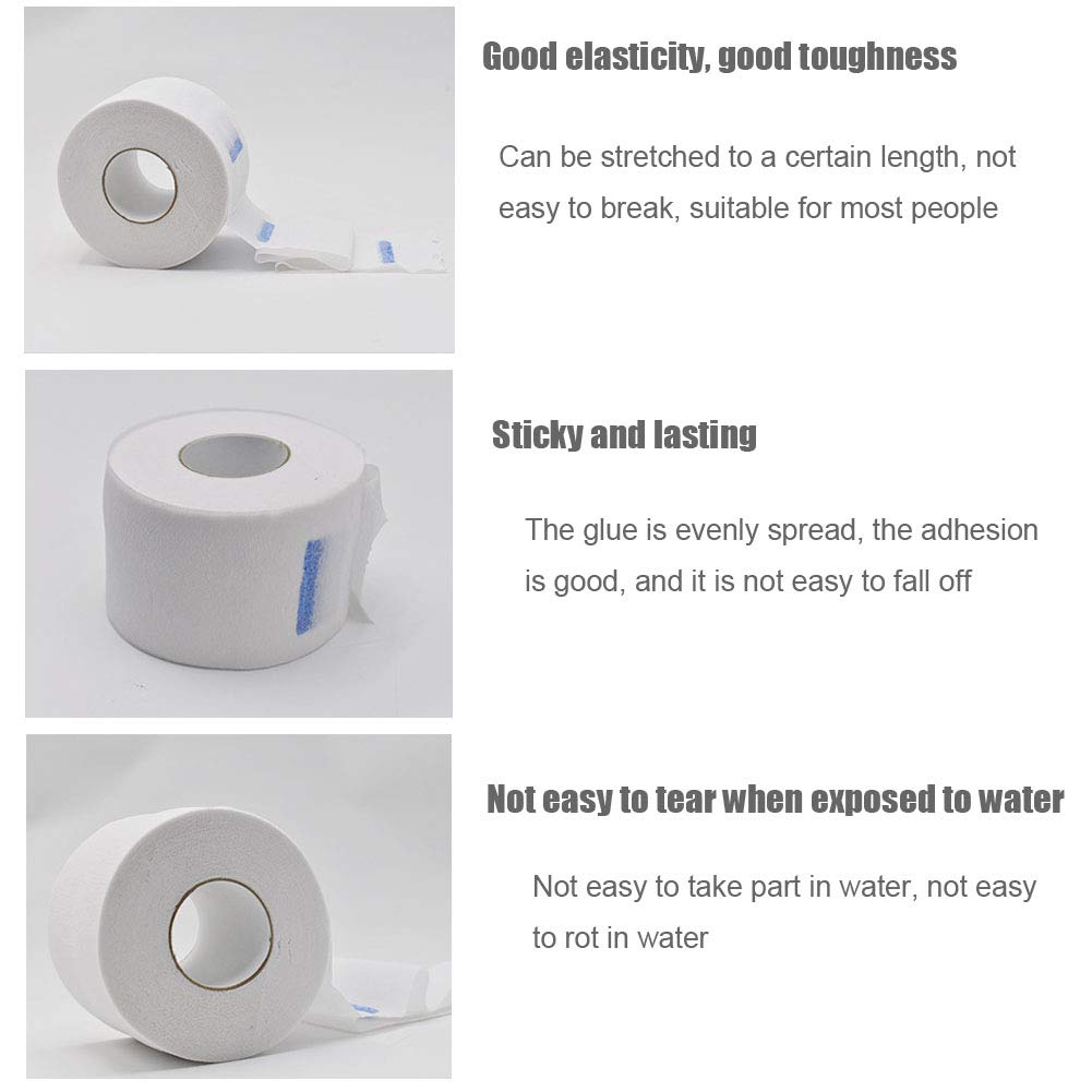 2 rollos de tiras de cuello de peluquero desechables de papel estricto, bandas de cuello para peluquería, envoltura elástica, accesorios de