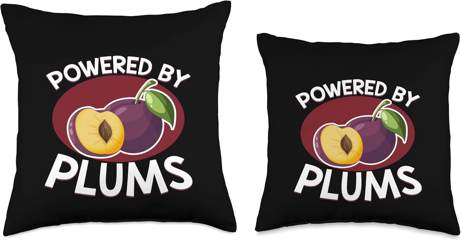 Powered Fresh Fruits Plum Throw Pillow, 18×18, Multicolor