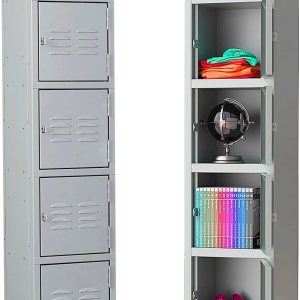 MIIIKO Armario de metal para empleados, armario de almacenamiento de 5 niveles, armarios de acero con 5 puertas con cerradura, para escuela, hogar, MIIIKO Armario de metal para empleados, armario de almacenamiento de 5 niveles, armarios de acero con 5 puertas con cerradura, para escuela, hogar,