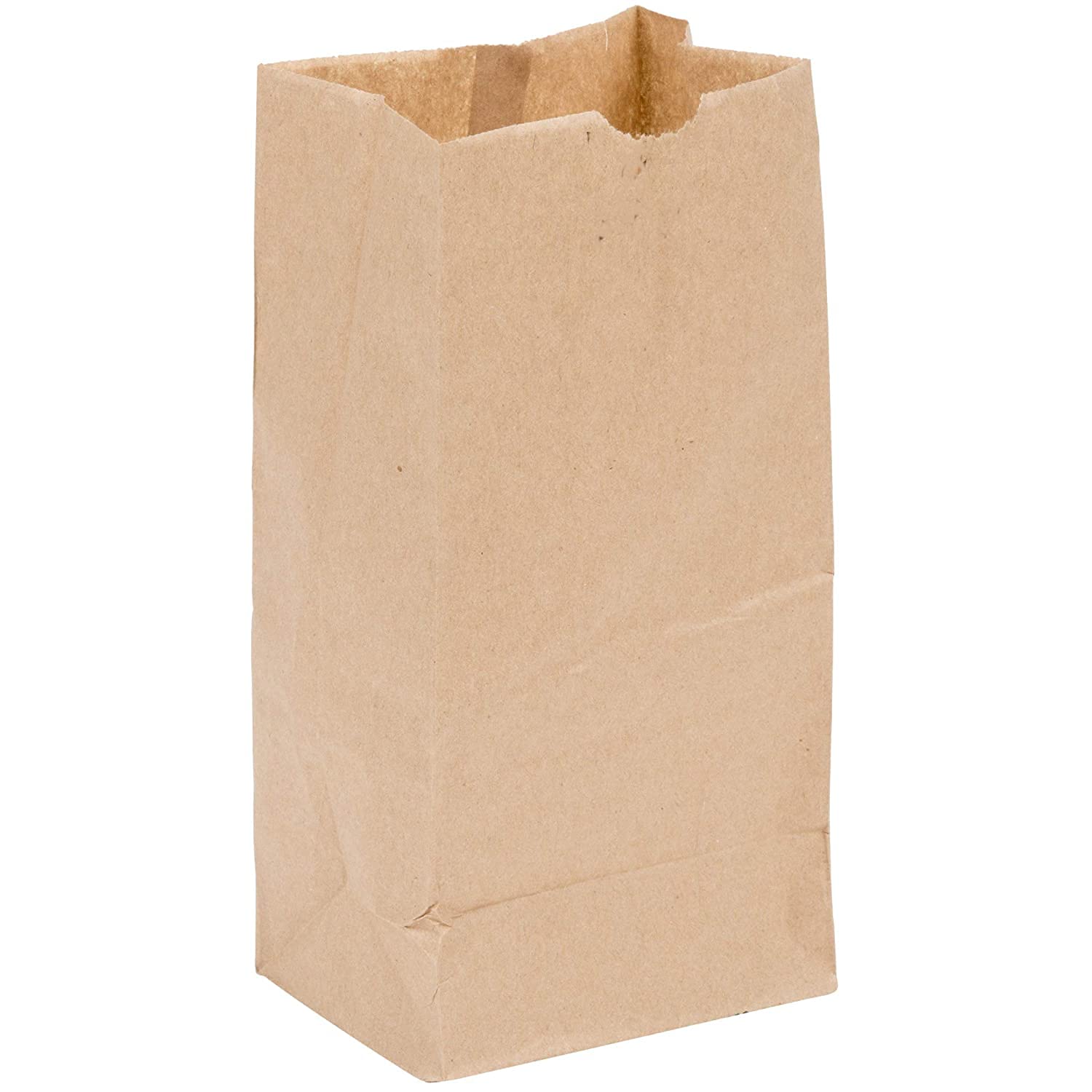 Bolsa de almuerzo de papel marrón 4lb.100CT 4lb Bolsas de almuerzo de papel marrón – Paquete de 100. Bolsas de papel kraft pequeñas para empacar el