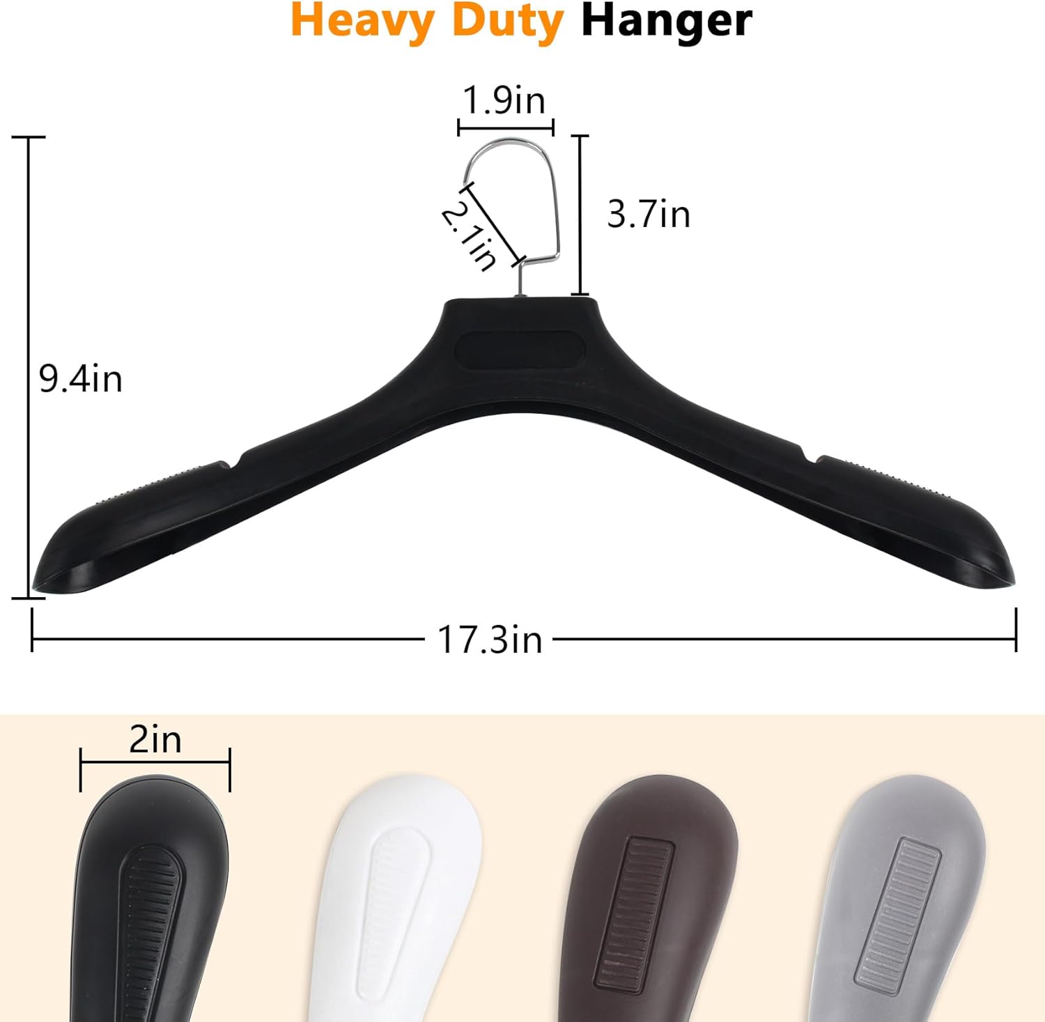 DEDU Perchas de traje para hombres, paquete de 40 perchas para suéteres, sin protuberancia, antideslizantes, ancho de 17.7 pulgadas, perchas de