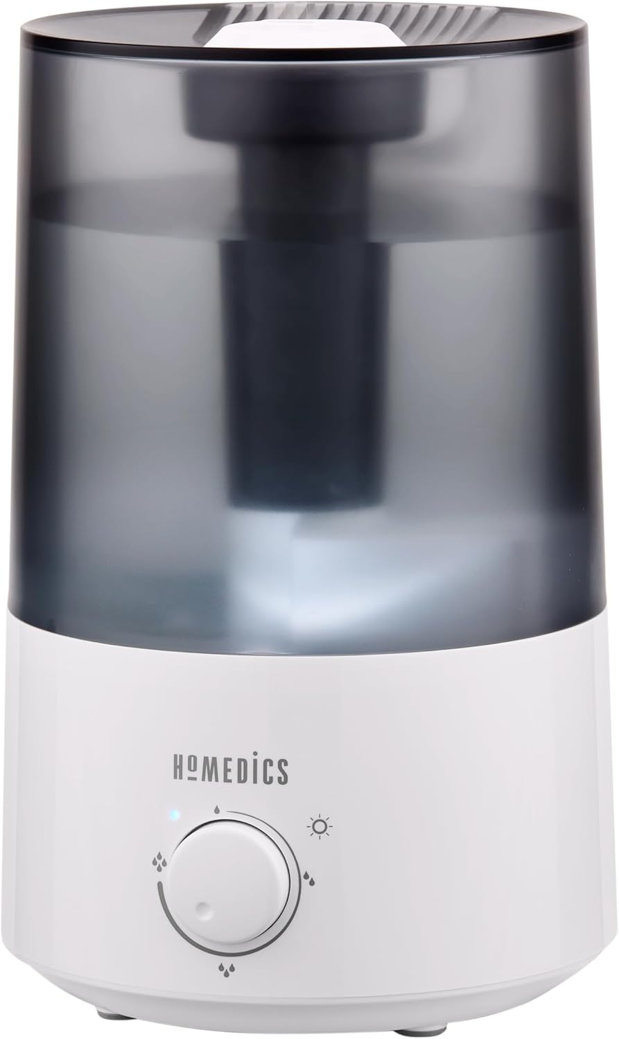 Homedics TotalComfort Humidificador ultrasónico  Humidificadores de aire grandes para dormitorio, plantas, tanque de agua de 0.85 galones de llenado