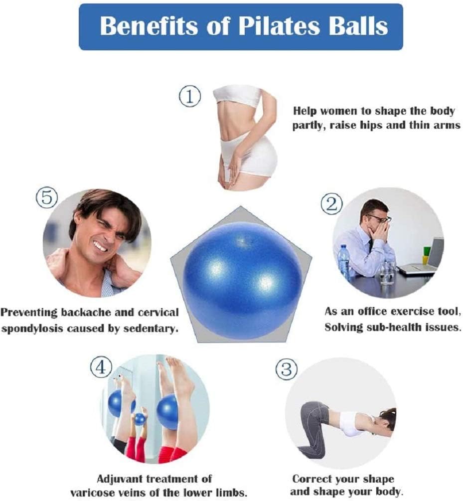 CARDALLTRY Mini pelota de ejercicio de 9 pulgadas, pelota dobladora para estabilidad, barra de pilates, yoga, entrenamiento central y terapia