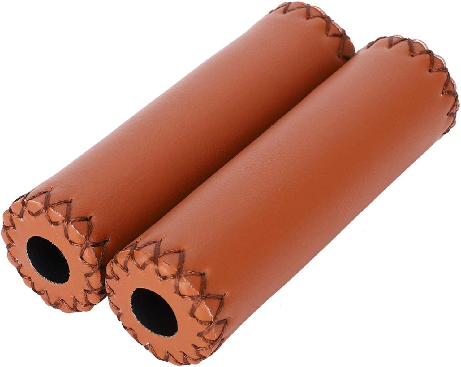 1 par de empuñaduras de manillar de bicicleta, empuñaduras retro de cuero sintético para manillar de bicicleta, empuñaduras para MTB BMX, bicicleta