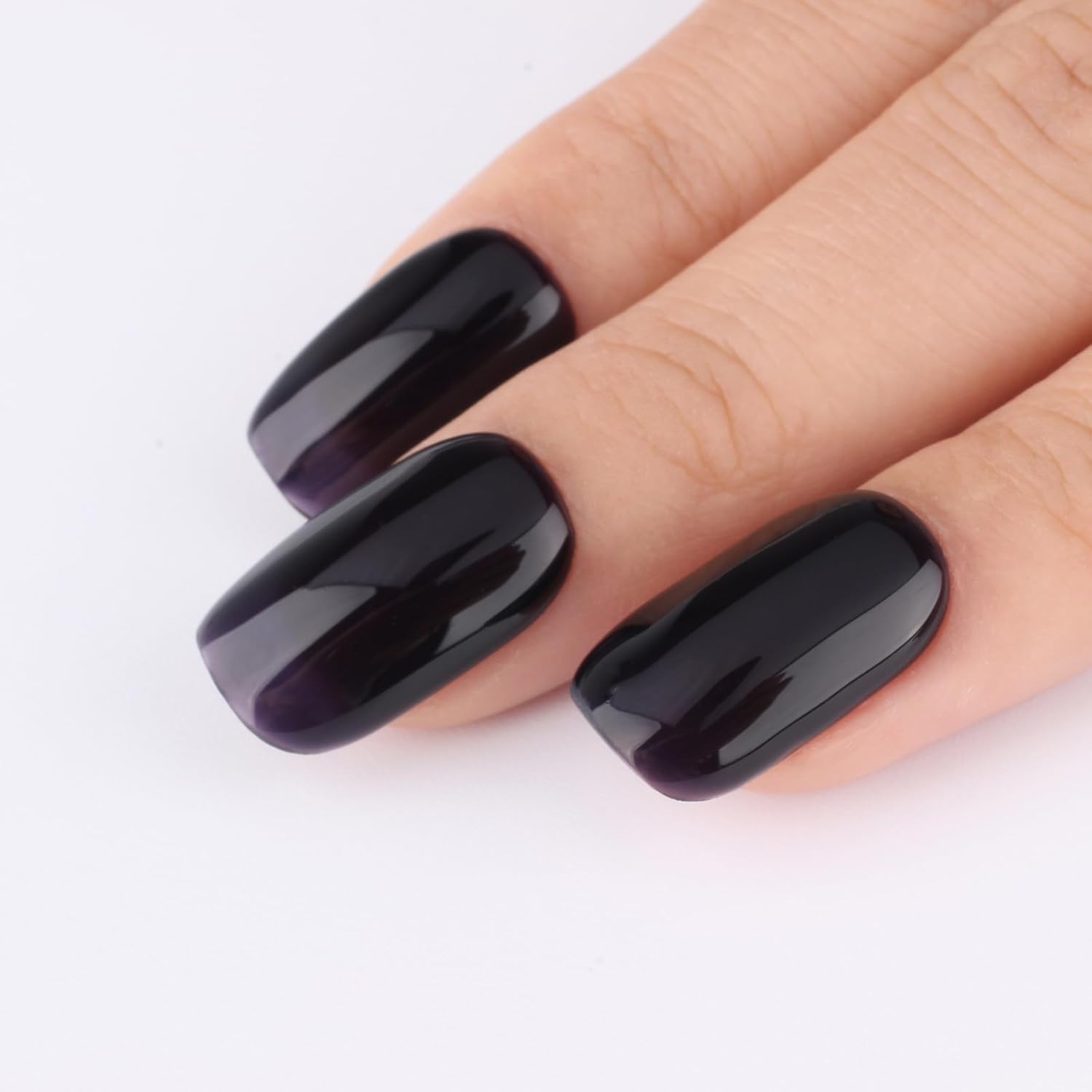 Jelly Midnight – Esmalte de uñas de gel de color morado oscuro, UVLED, transparente, translúcido, negro, para principiantes o salón de manicura, 0.5