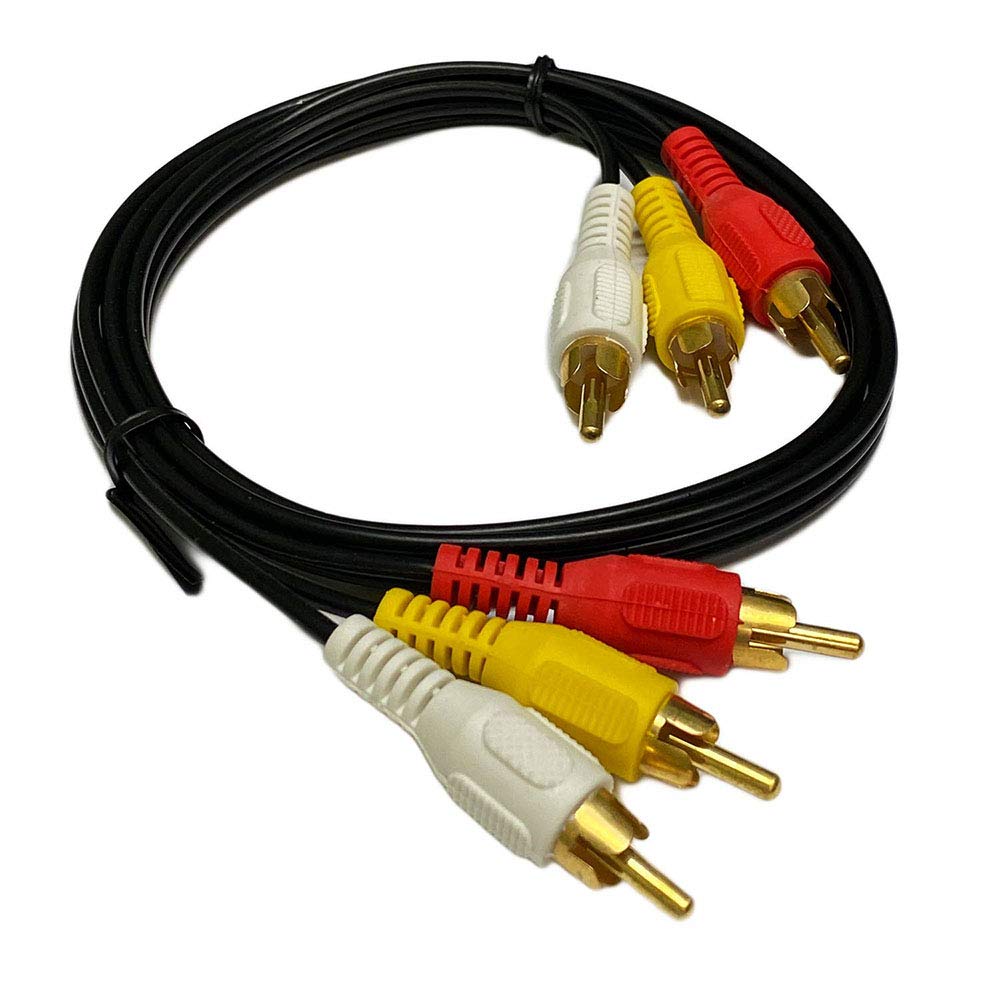 Cable de audio y vídeo RCA bañado en oro MMx3, por iMBAPrice