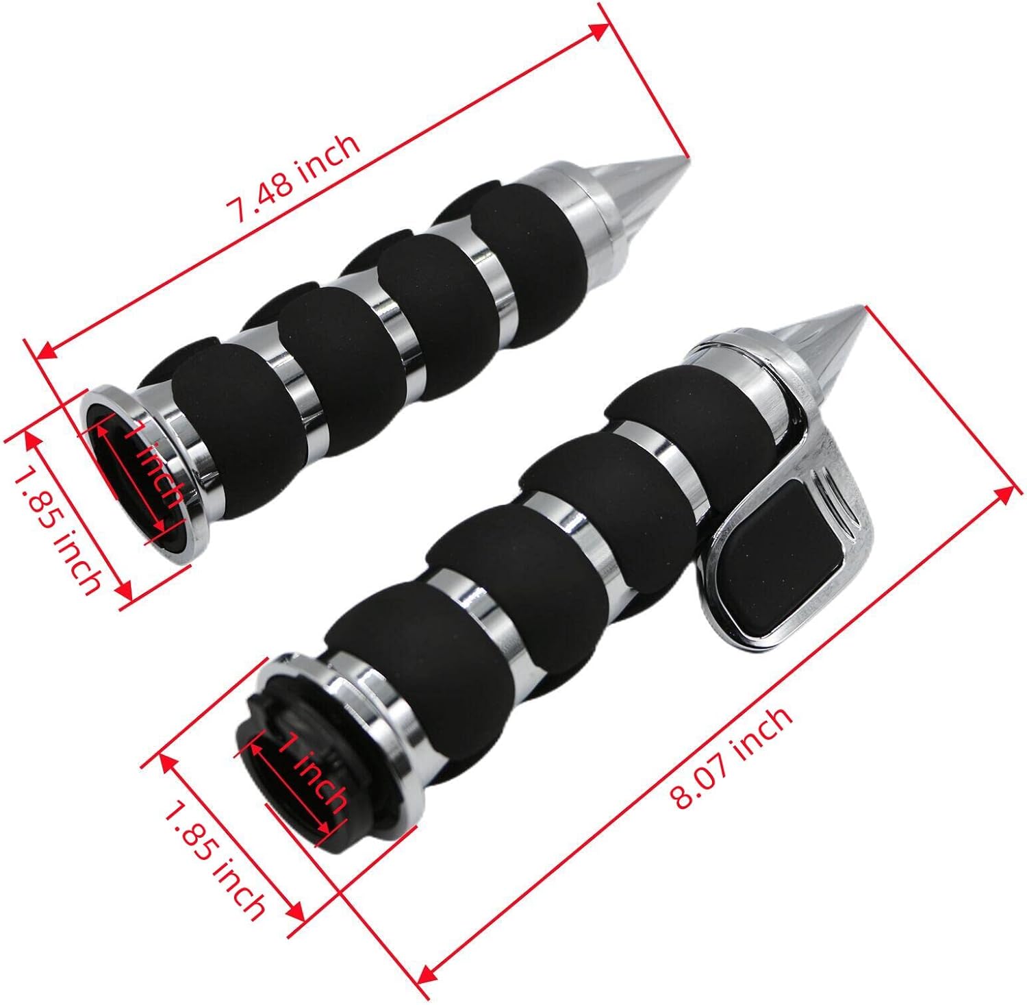 Empuñaduras de mano para motocicleta de 1 pulgada y 0.984 in, antideslizantes, universales, para Harley Davidson Street Glide Sportster 883 Road