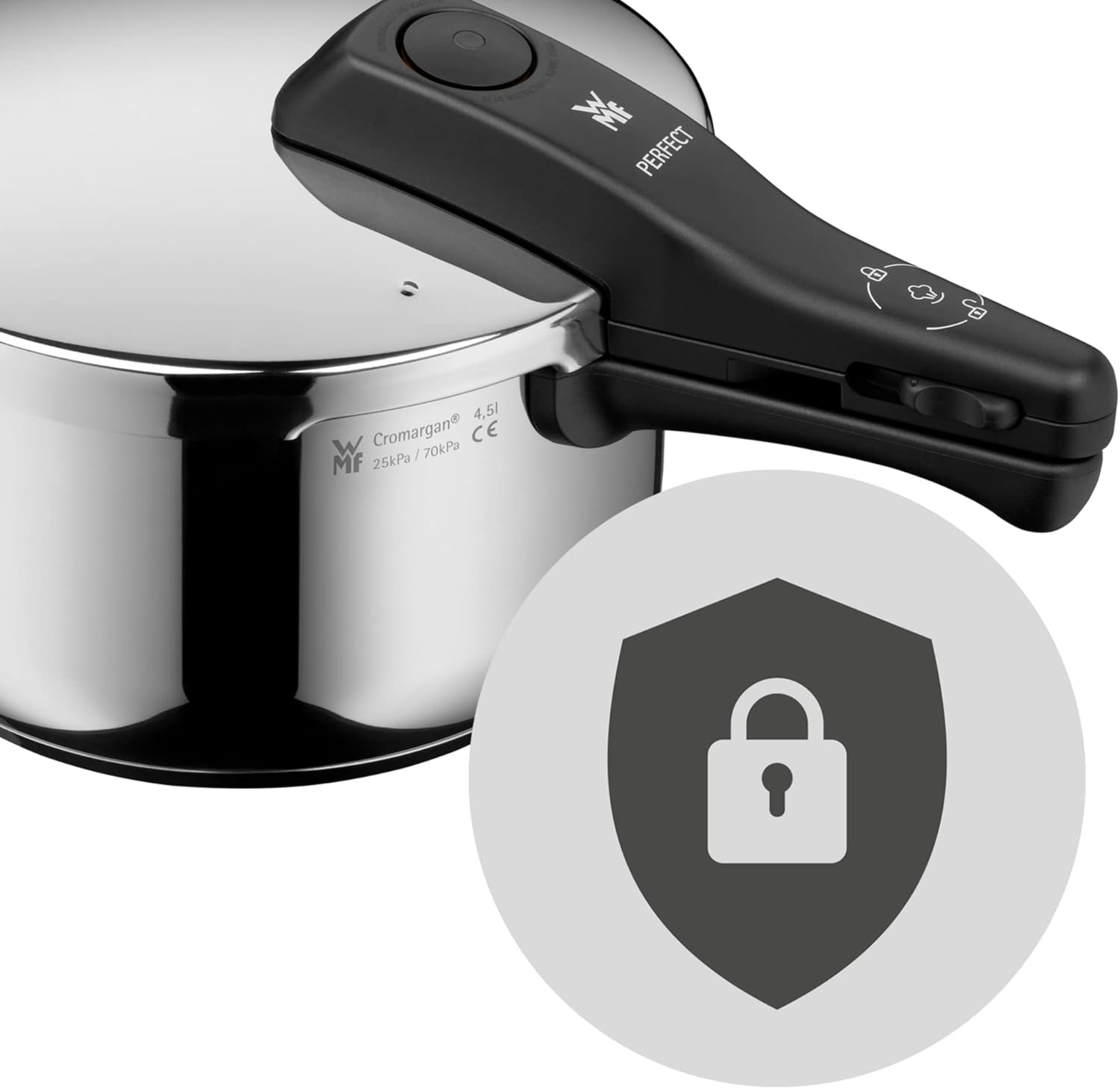 WMF Perfect  Quick Cooker Ø 22 cm Diameter of 6 Litres and a Half Cromargan Stainless Steel for Induction
