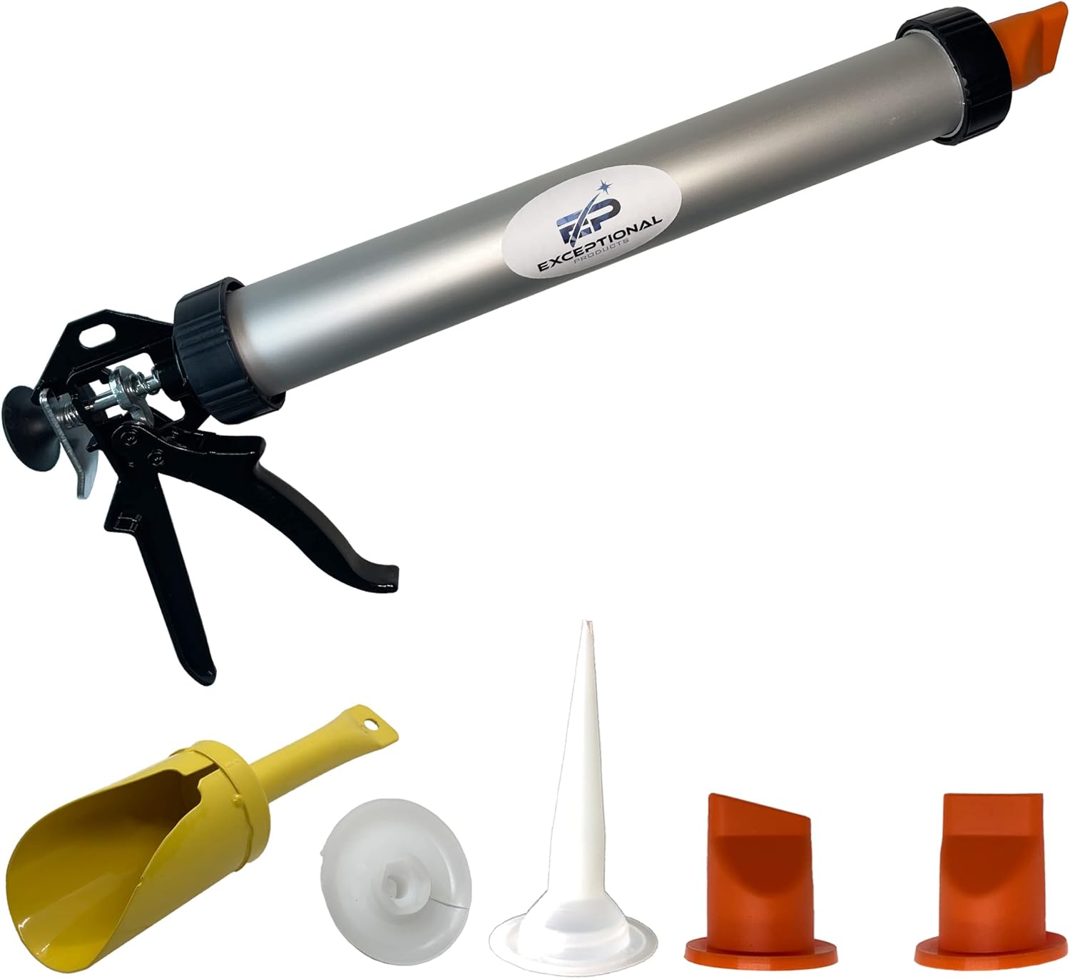 Productos excepcionales  EP26  Pistola de cemento  Capacidad de 26 onzas  Tirador de gatillo 121  Uso para ladrillo, piedra, mortero de cemento o