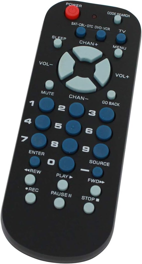 2 unidades de repuesto para mando a distancia universal RCA de 3 dispositivos, tamaño de la palma  funciona con NEC TV  código remoto 1797