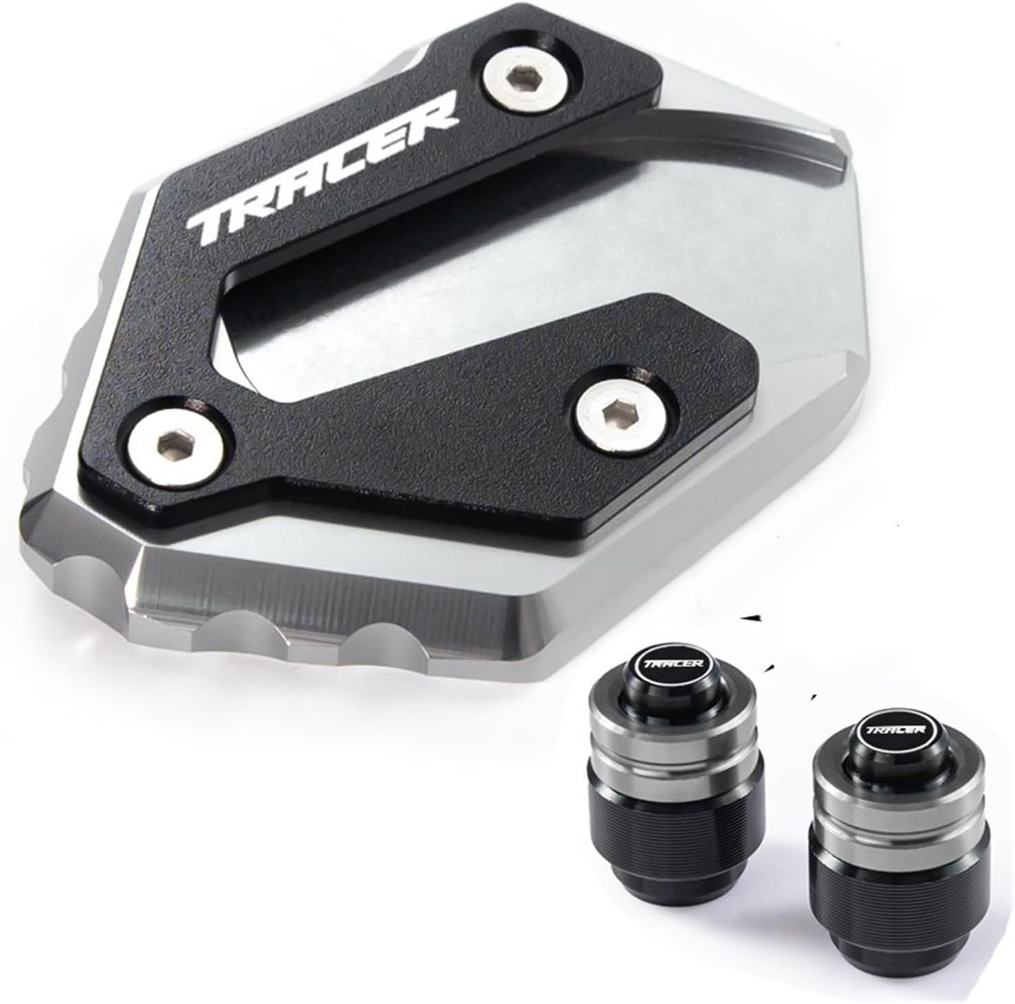 Para Yamaha para Tracer 900 gt 700 gt Tracer 9gt 7gt MT-09 SP MT07 CNC Soporte lateral Ampliar extensión y válvula de neumático Tapa de aire Placa
