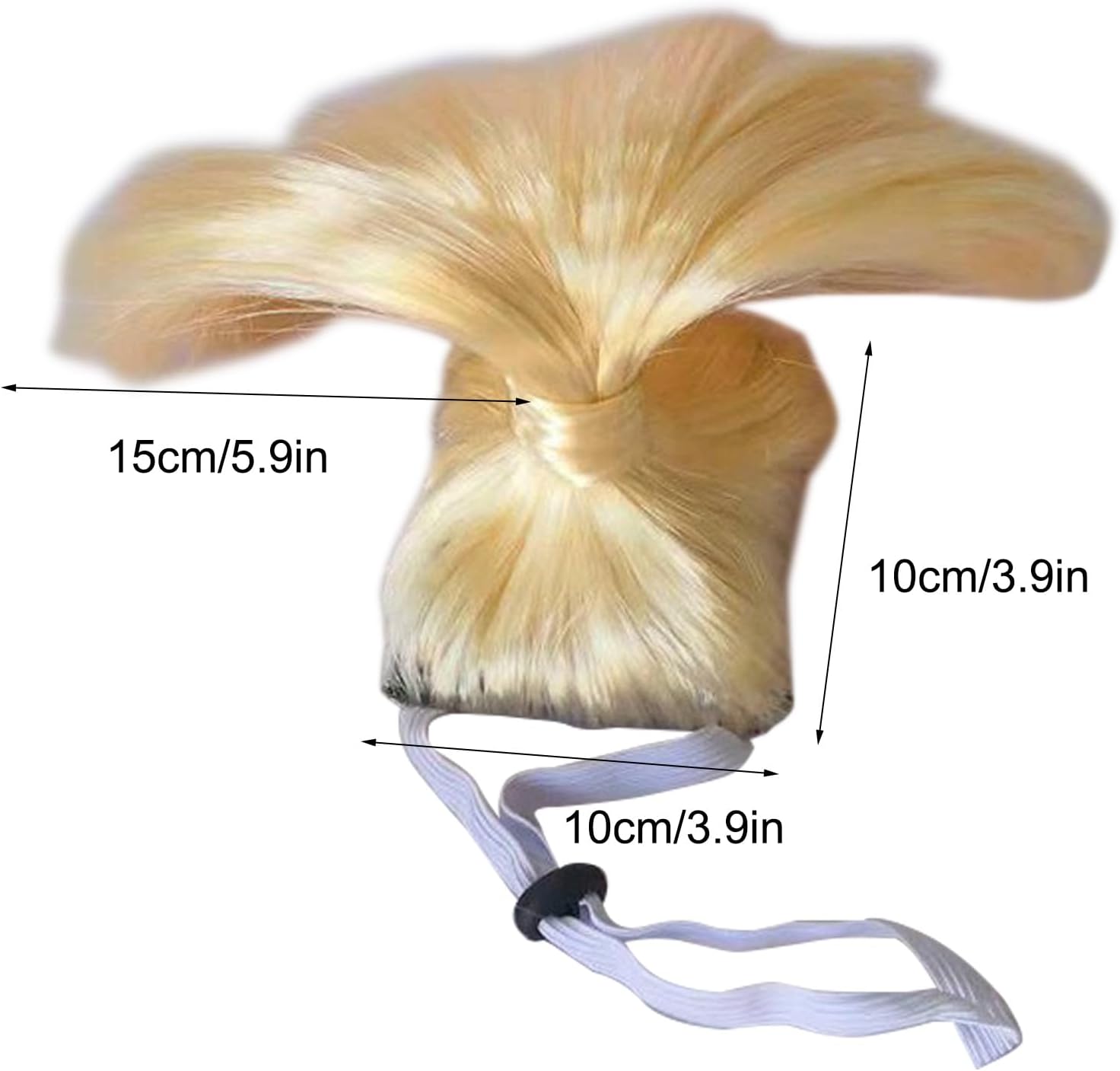 MANMAOHE Peluca rubia para mascotas, bonita peluca para mascotas con bandas elásticas ajustables, divertida peluca de cosplay para perros, gatos,
