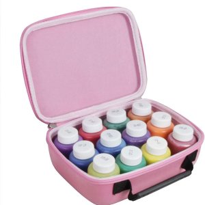 Hermitshell Estuche de viaje para Crayola 12 unidades de pintura lavable para niños (solo caja) (rosa) Hermitshell Estuche de viaje para Crayola 12 unidades de pintura lavable para niños (solo caja) (rosa)