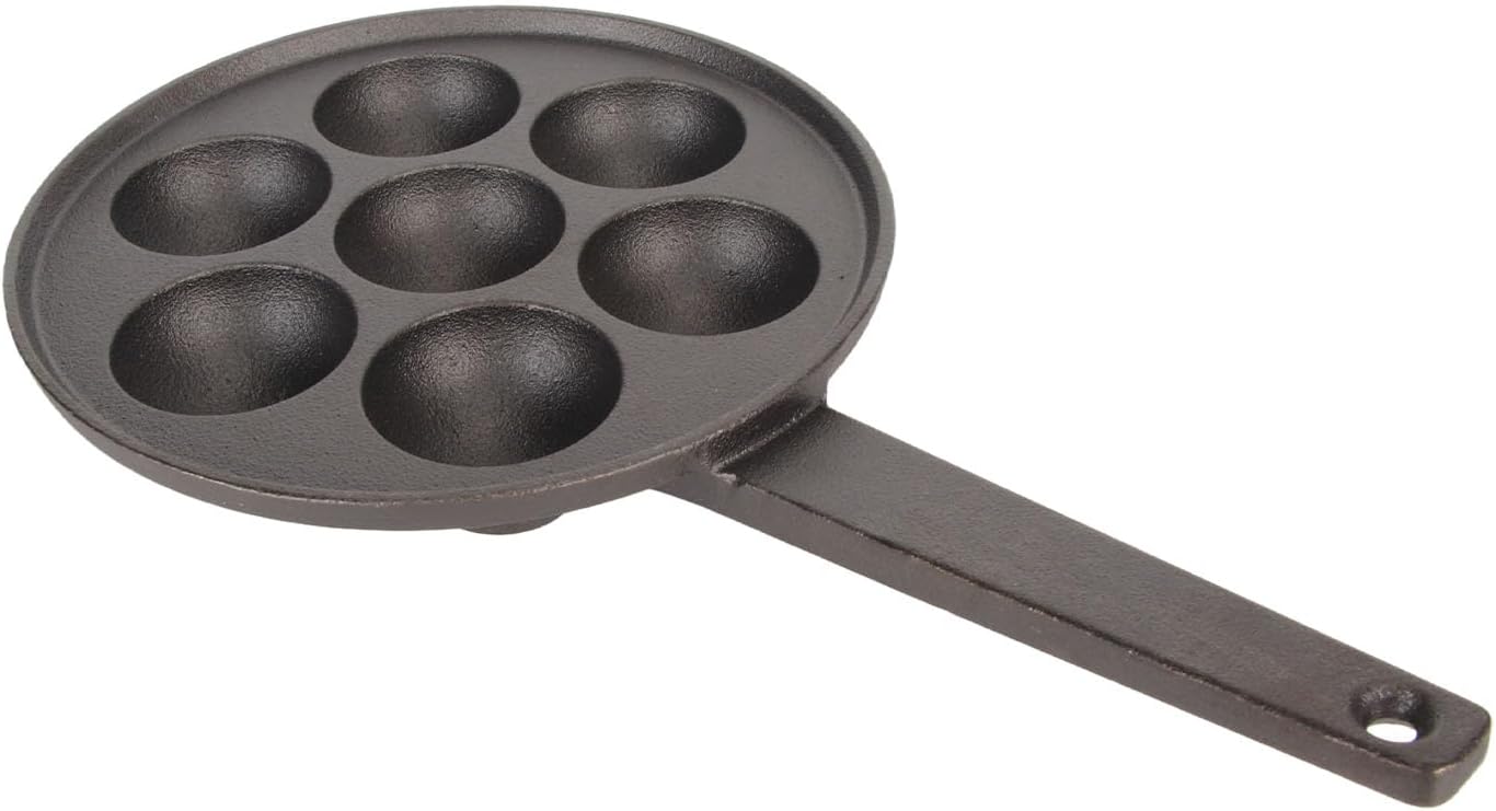 Fdit Takoyaki Maker de 7 agujeros, sartén antiadherente Takoyaki, placa de hierro fundido para cocinar molud bandeja para Takoyaki y hacer