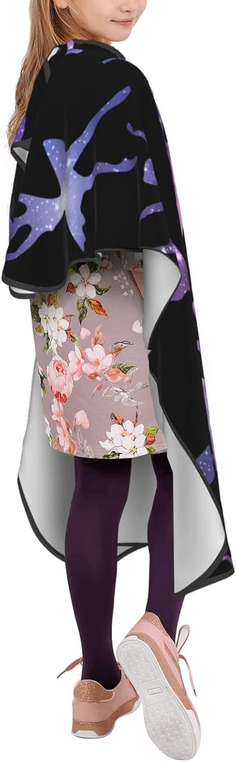 Augenstern Delantal de peluquería para niños con cierre a presión ajustable Ballet-Dance-Galaxy 39 x 47 pulgadas, capa de peluquería para niños,