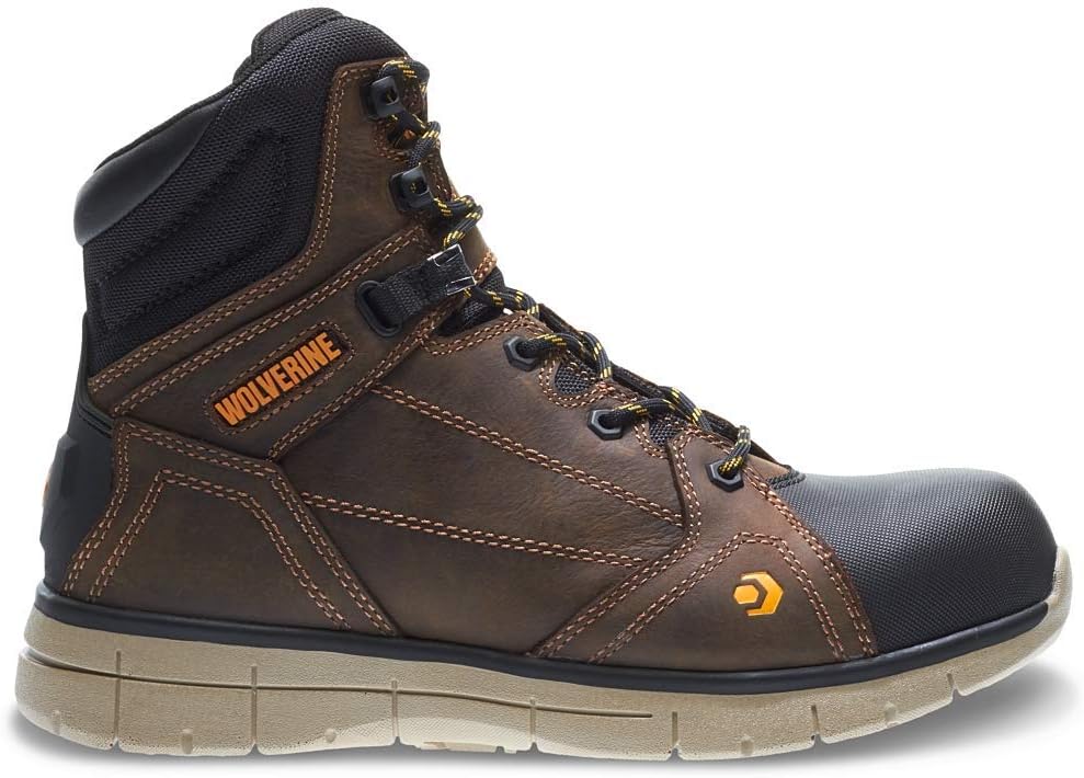 WOLVERINE Botas de construcción unisex para adultos Rigger WPF Composite-Toe Mid Wedge