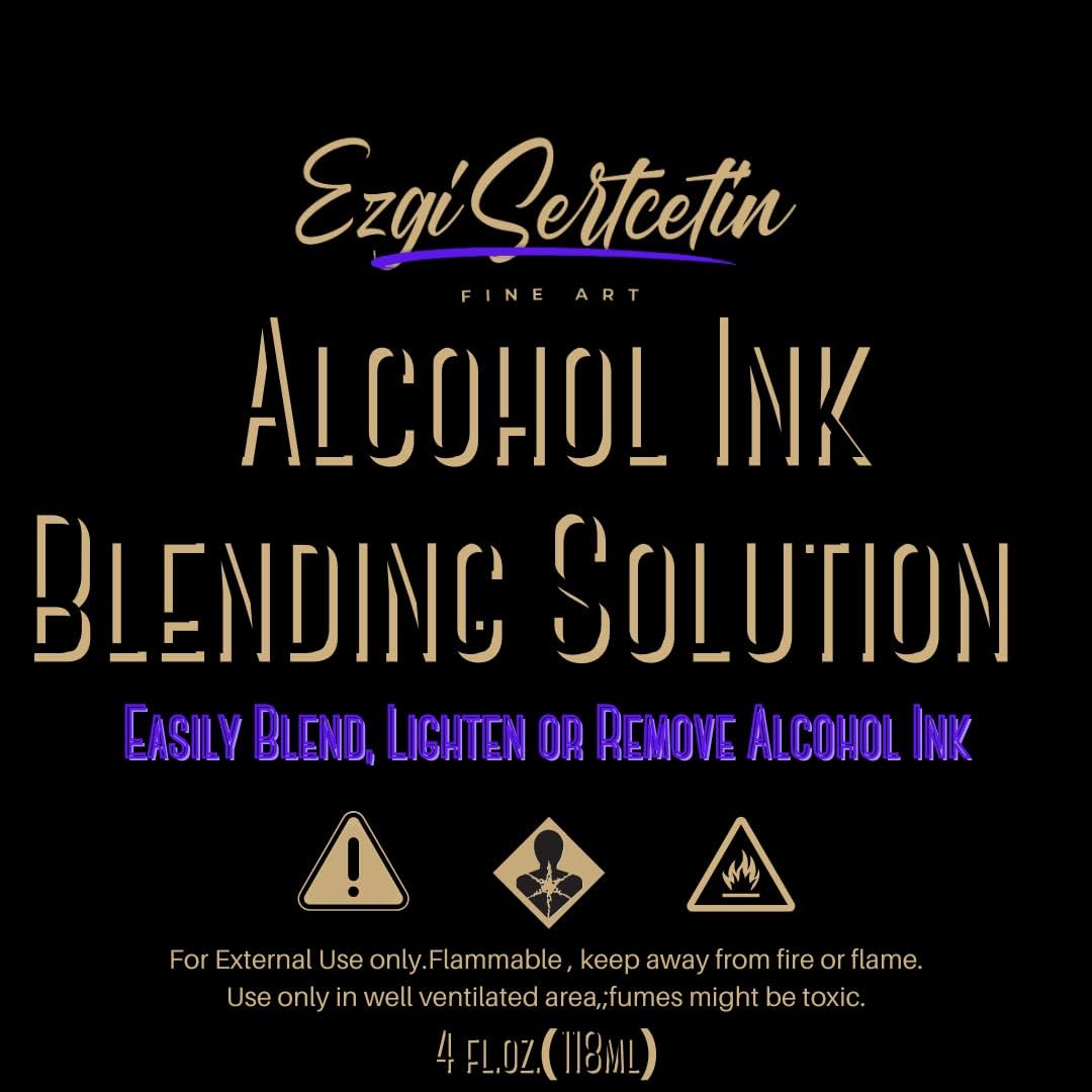 Solución de mezcla de tinta de alcohol prémium para aclarar, mezclar, diluir, volver a mojar, quitar o levantar la tinta, 4 onzas por volumen