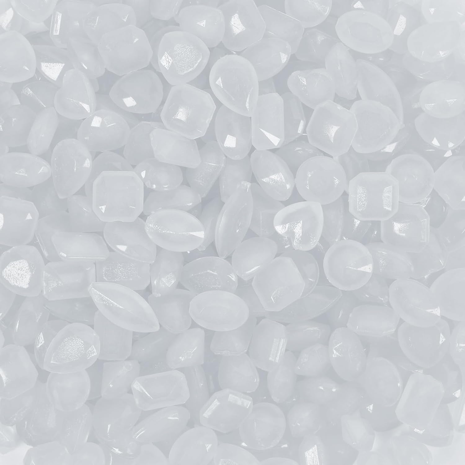Oubest Piedras brillantes que brillan en la oscuridad con forma de gema para decoración de jardín, decoración de jarrones, piedras para paisaje,