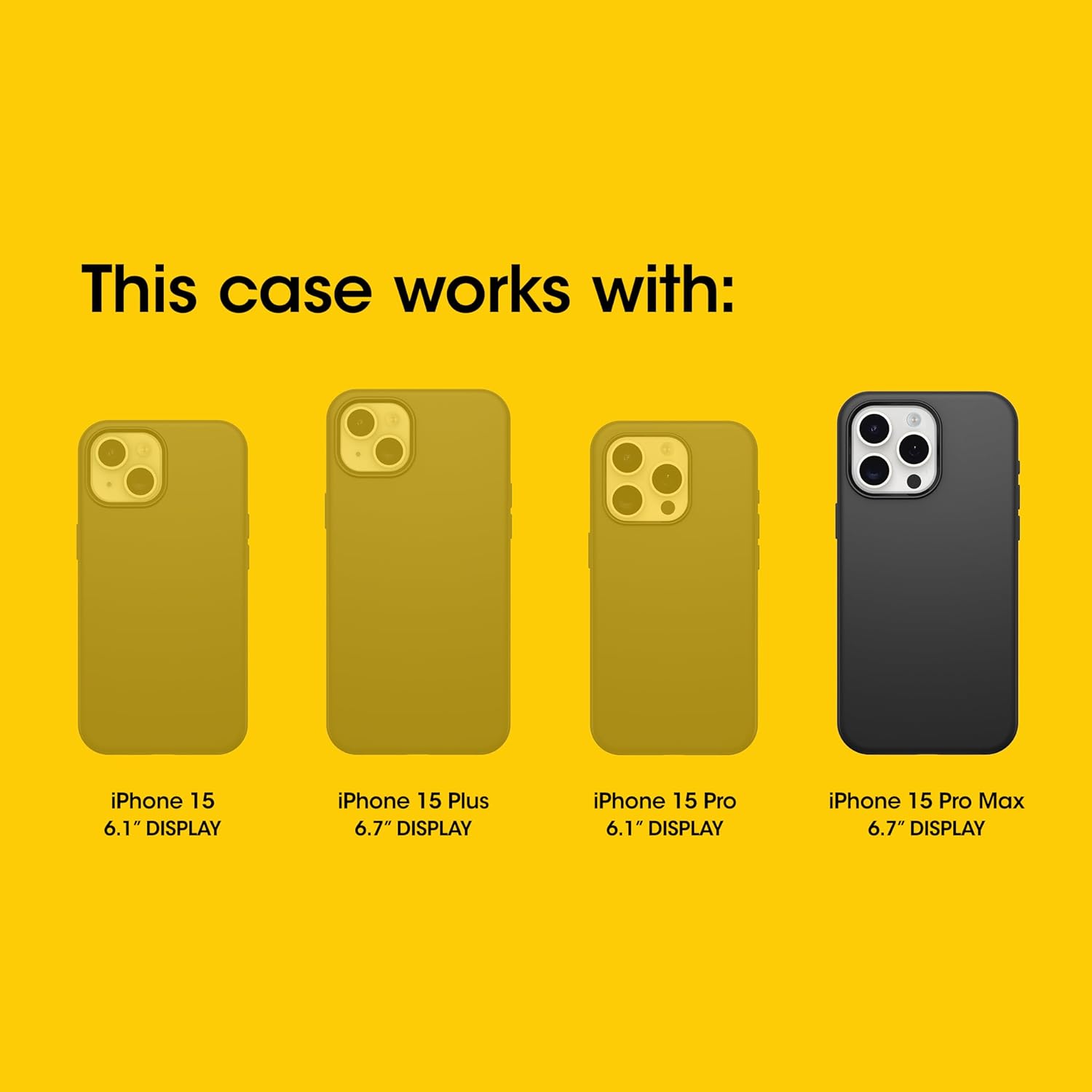Otterbox Funda para iPhone 15 Pro MAX (solamente) Defender Series – Montaña Majestad (púrpura), sin pantalla, resistente y duradera, con protección