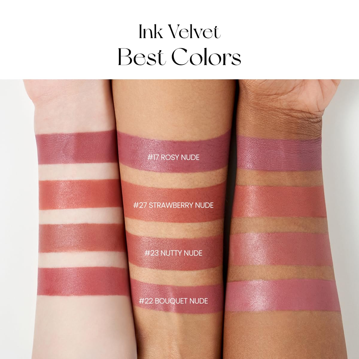 Peripera Ink the Velvet Lip Tint – Color de alto pigmento, duradero, ligero, no probado en animales, sin gluten, sin parabenos (043 CAFFEINE NUDE)
