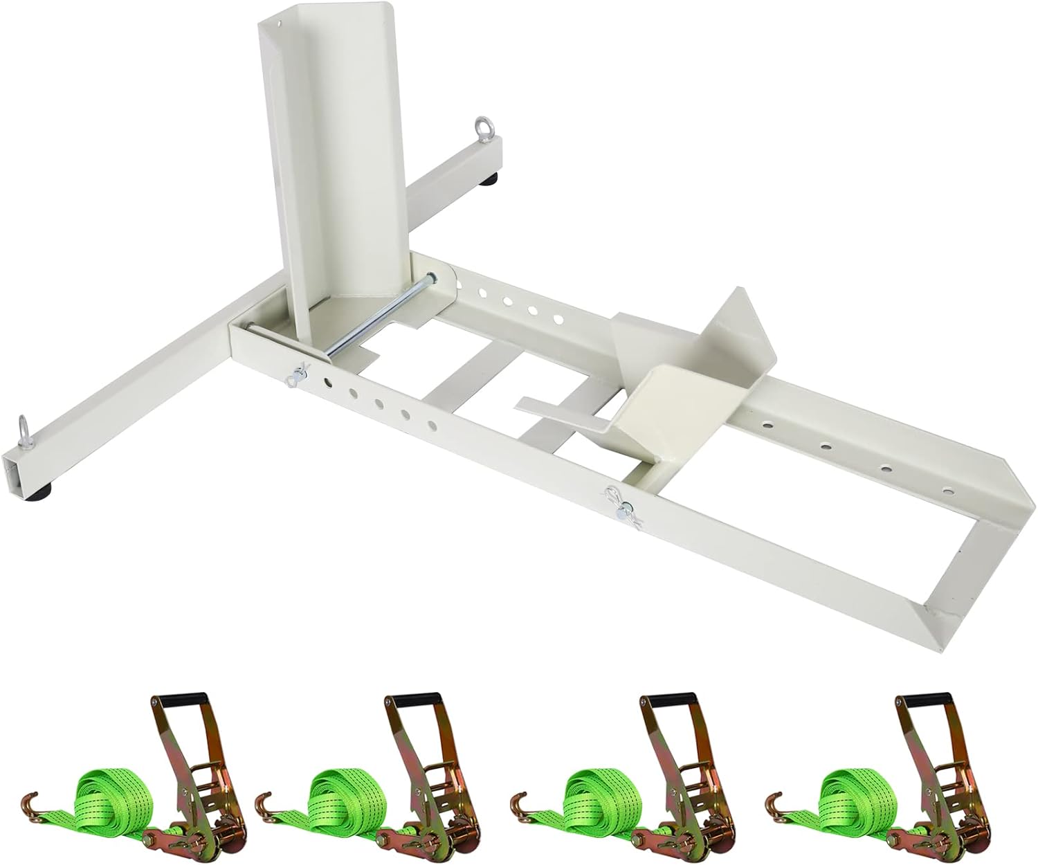 Soporte de motocicleta de 1800 libras de capacidad, soporte ajustable resistente con 4 juegos de amarres