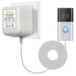 Cable de carga de 26 pies para timbre de timbre, Ring Video Doorbell Pro y Ring Video Doorbell 2 Adaptador de corriente 24V500mA Transformador Cable de carga de 26 pies para timbre de timbre, Ring Video Doorbell Pro y Ring Video Doorbell 2 Adaptador de corriente 24V500mA Transformador