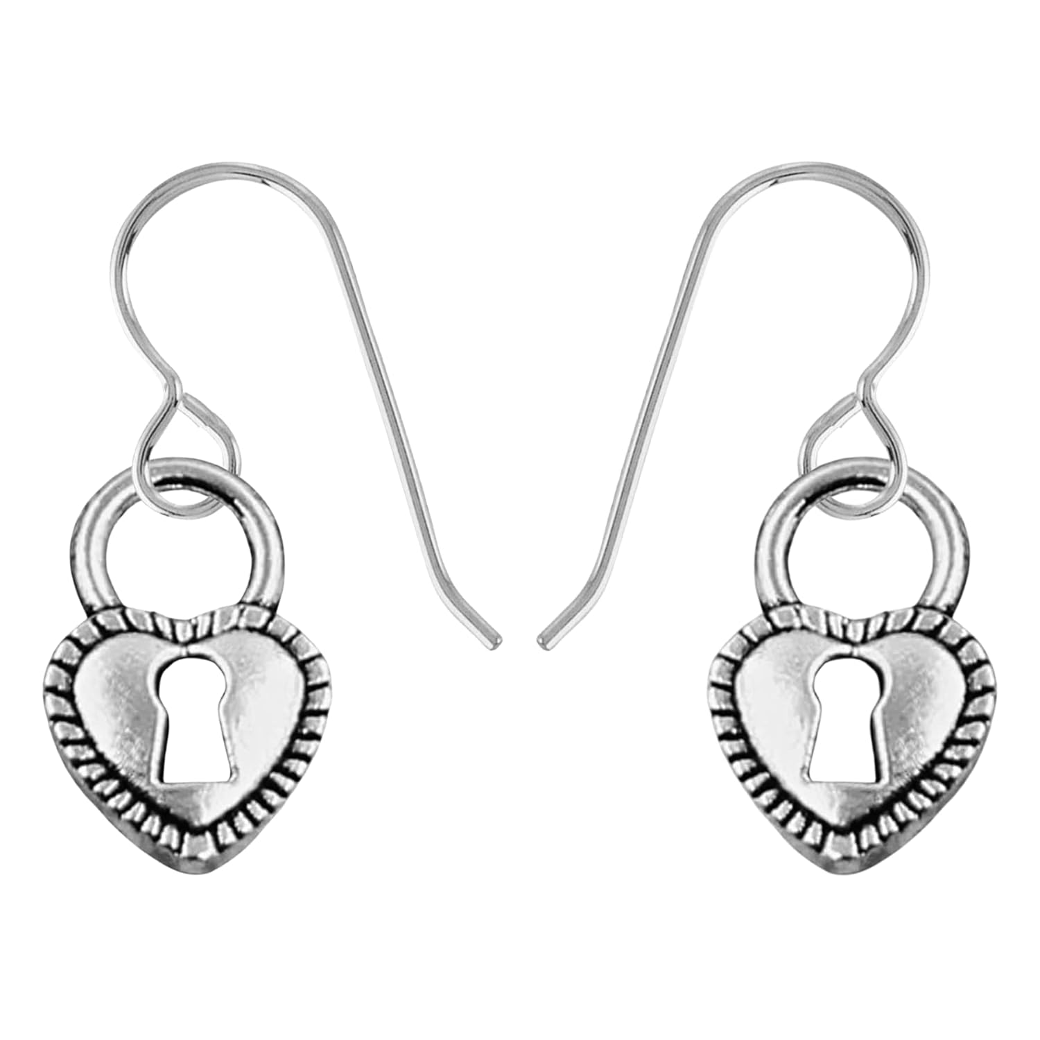 Heart Dangle Earrings  Love Drop Earrings for Women and Girls  Gift for Her  Valentines Jewelry  Multiple Styles Available (Key Hole Locket Heart