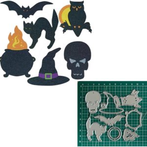 Juego de troqueles de metal para Halloween, troqueles de corte, troqueles de corte, tarjetas de papel, plantillas de corte para bricolaje, Juego de troqueles de metal para Halloween, troqueles de corte, troqueles de corte, tarjetas de papel, plantillas de corte para bricolaje,