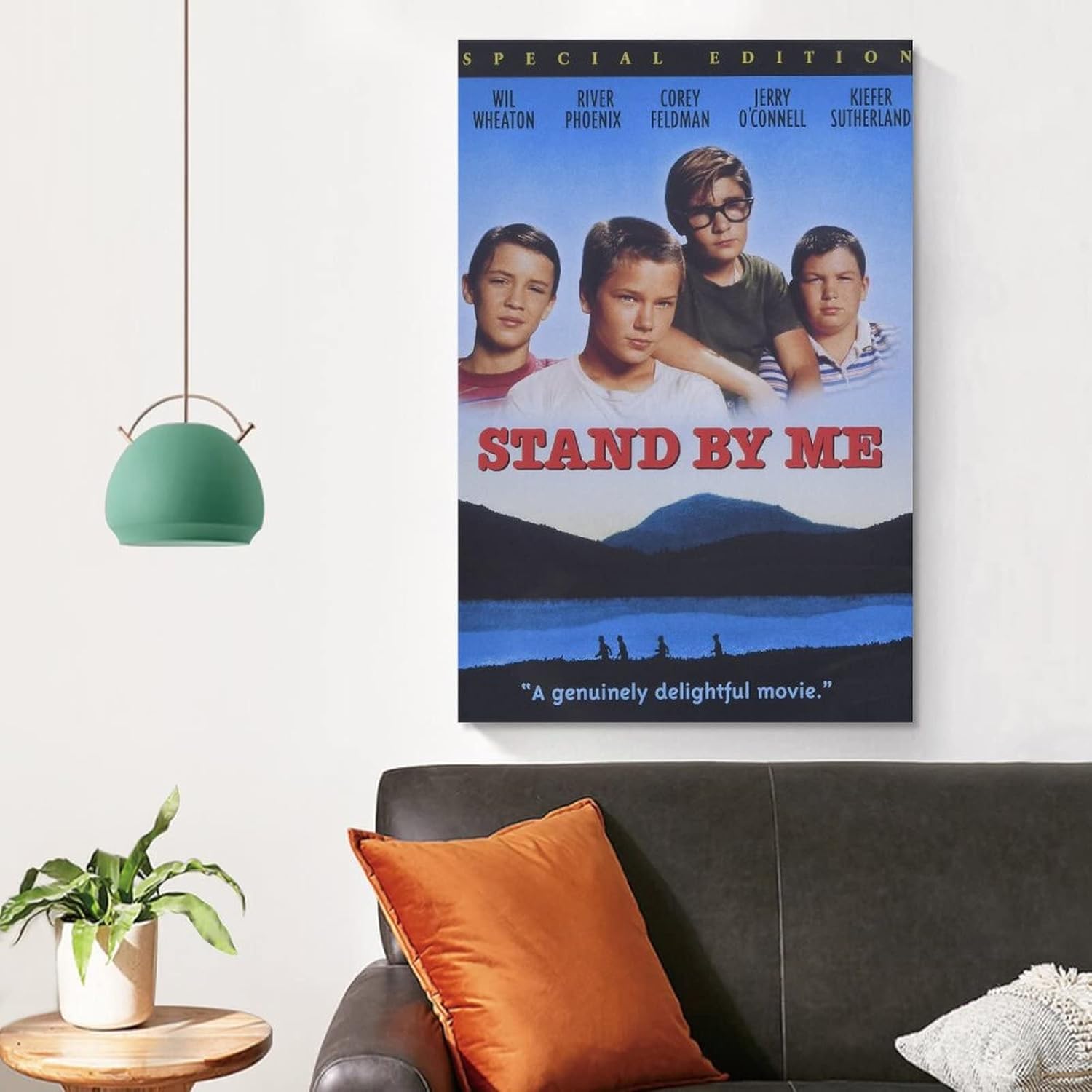 Pósteres de película de aventuras, hermoso mural, Stand by Me 1986, sala de restaurante, oficina, bar, decoración de pared, ilustración, arte en