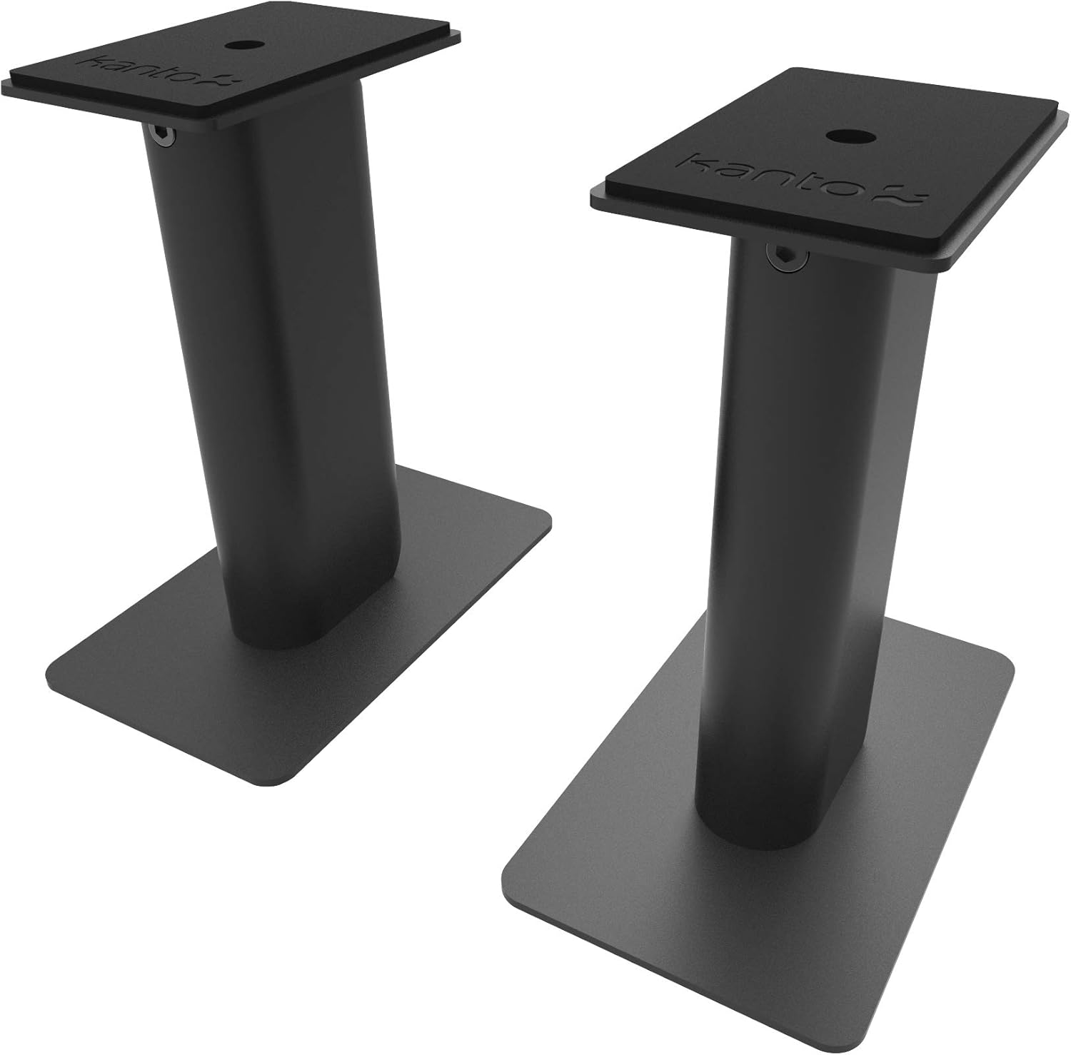 Kanto YU4WALNUT 140W Bookshelf Speakers with Bluetooth – Walnut (Pair) SP9 9″ Fixed-Height Desktop Stands for Bookshelf Speakers – Black (Pair)