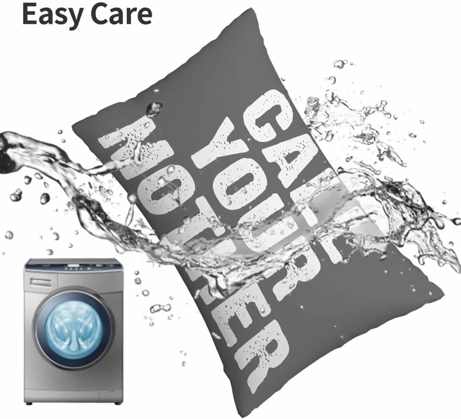 Funda de almohada rectangular blanca con frase divertida llamada a tu madre sobre fondo gris, funda de almohada para cama, sofá, oficina, decoración