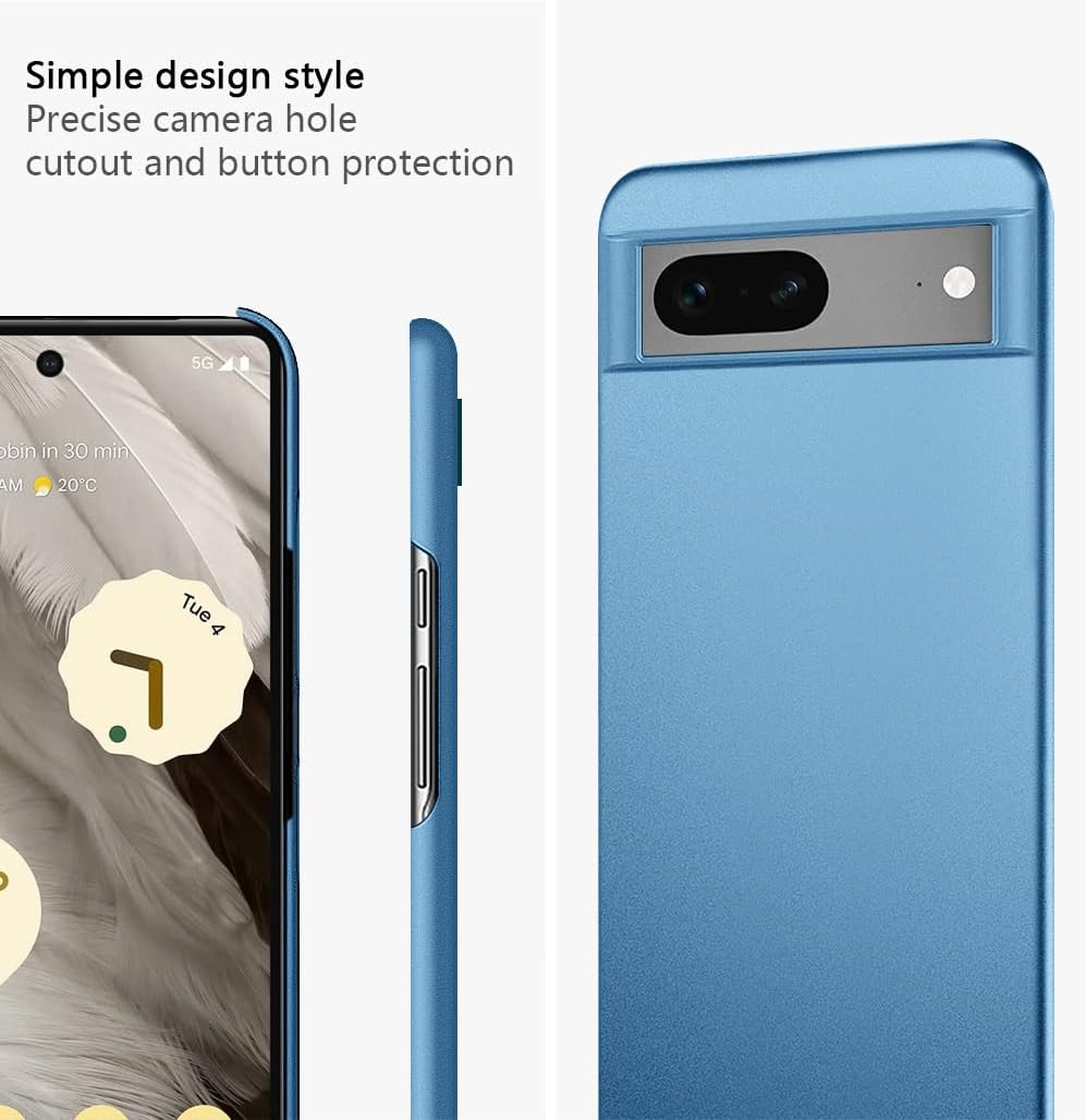 Bastmei Funda para Google Pixel 7 5G (2022), extremadamente ligera, ultra ligera, súper delgada, protección de cámara, carcasa de PC dura para