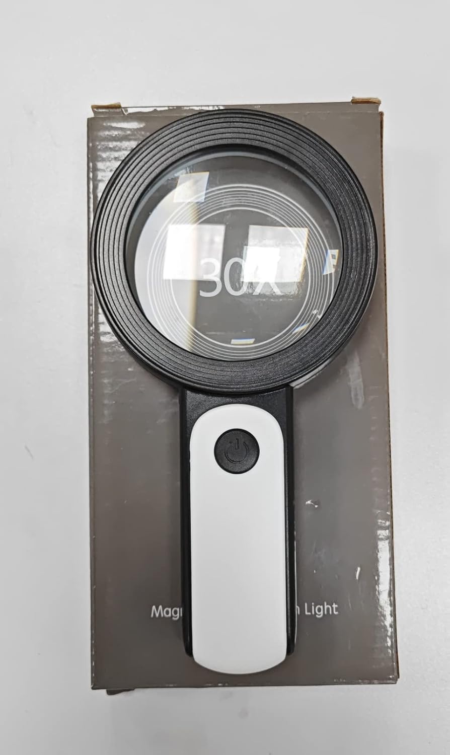 Lupa con 18 luces LED, lupa iluminada grande de mano 30X, lupa de lectura con para lectura de personas mayores, monedas, sellos, mapa, inspección,