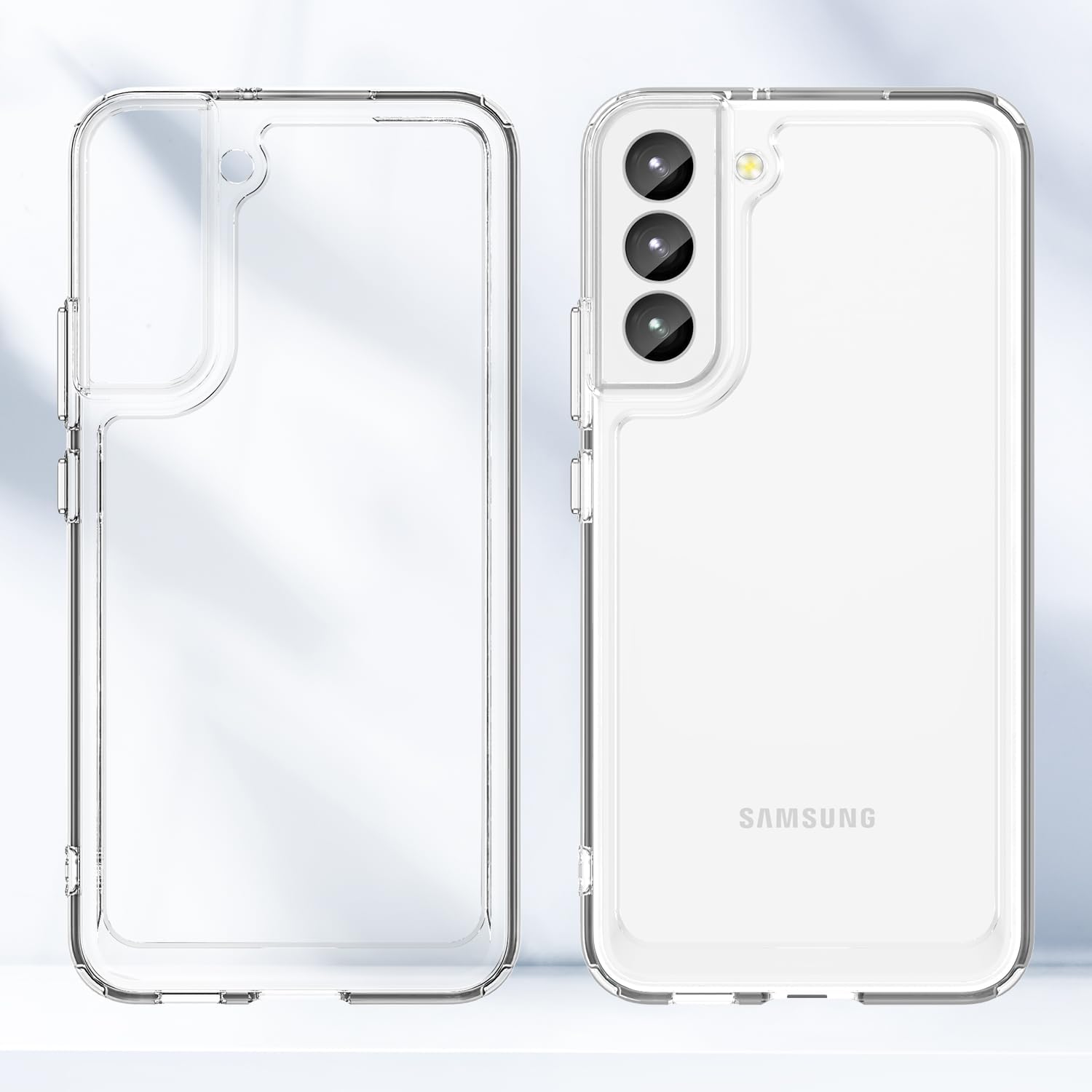KOARWVC Funda transparente para Galaxy S22, Samsung S22 5G SM-S901U, funda suave y transparente de TPU para teléfono, a prueba de golpes,