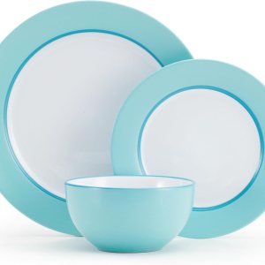 Pfaltzgraff Grayson Teal – Juego de vajilla de 12 piezas, servicio para 4 Pfaltzgraff Grayson Teal – Juego de vajilla de 12 piezas, servicio para 4