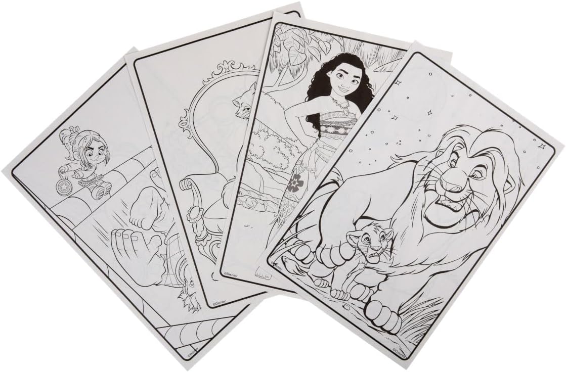 Crayola Libro para colorear de animación de Disney de 288 páginas con hojas de calcomanías, regalo para niñas y niños, a partir de 3 años
