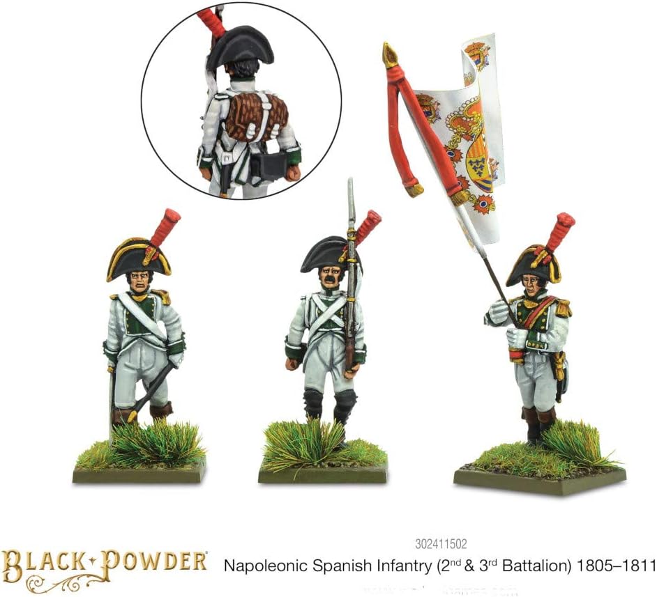Warlord Polvo negro Infantería Española 2 y 3er Batallón 1805-1811 Kit de modelo de plástico de guerra militar del siglo XIX 302411502