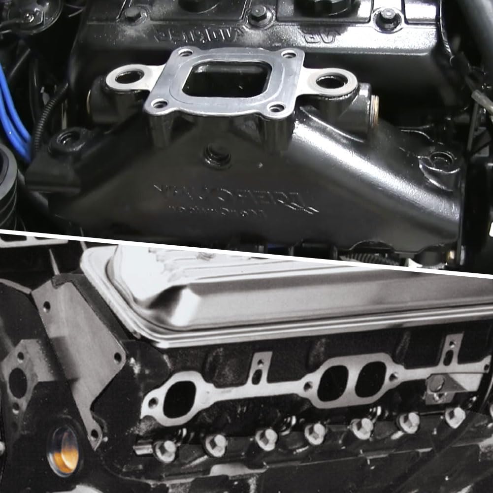 Kit de colector de juntas de escape Zhisheng para Mercruiser 5.0 mpi 5.7 350 Mag Riser Block v8 Kit de codo para motores Mercruiser 5.0 y 5.7 desde