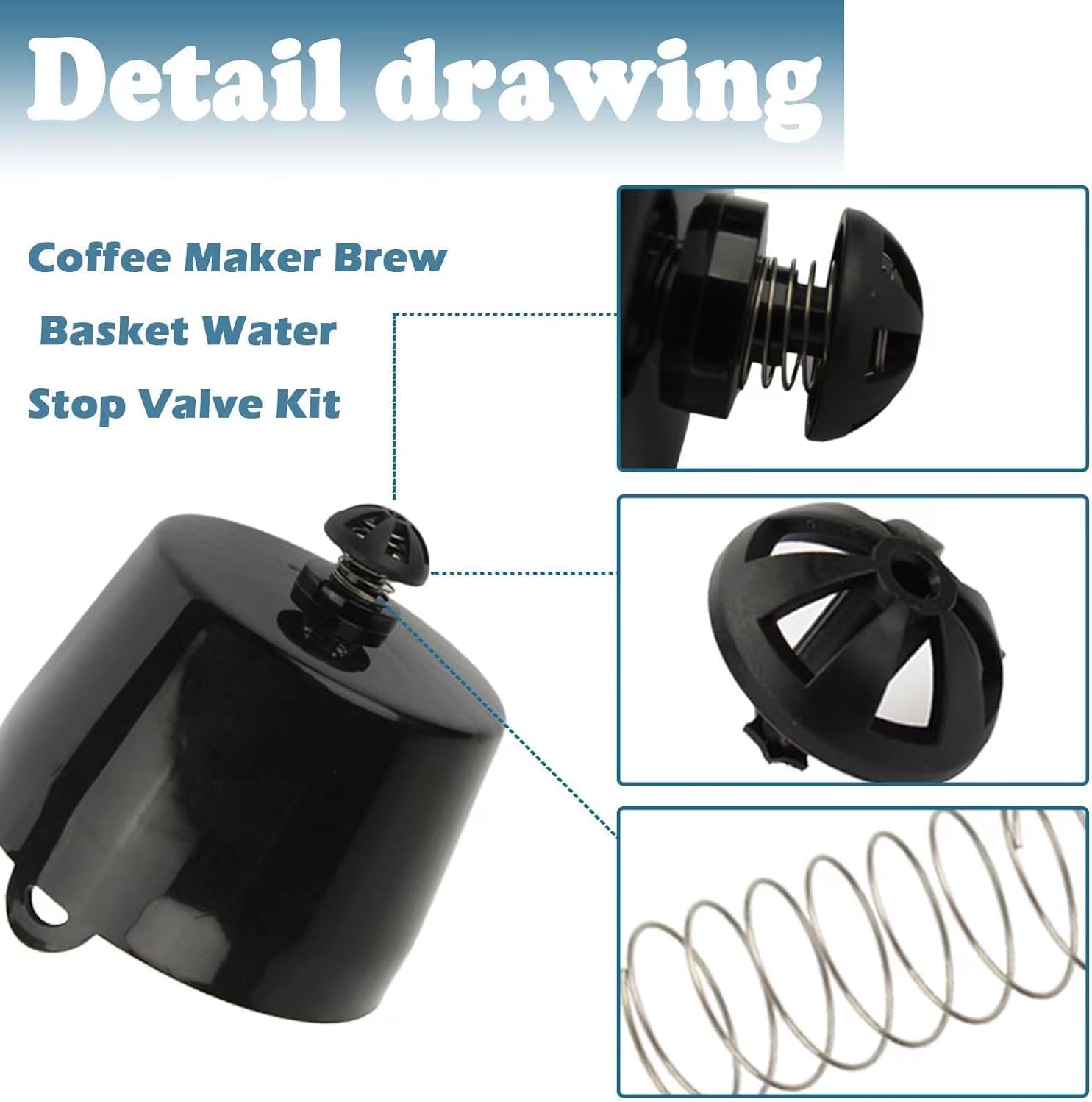 990117900 990237500 – Cesta de café para cafetera, kit de tapón de repuesto para cafeteras Hamilton Beach (paquete de 2)