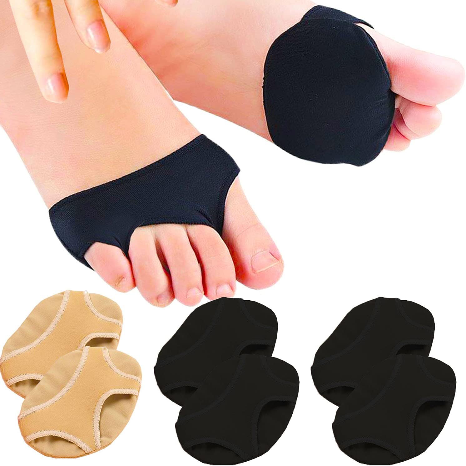 Almohadillas para el antepié, Negro –