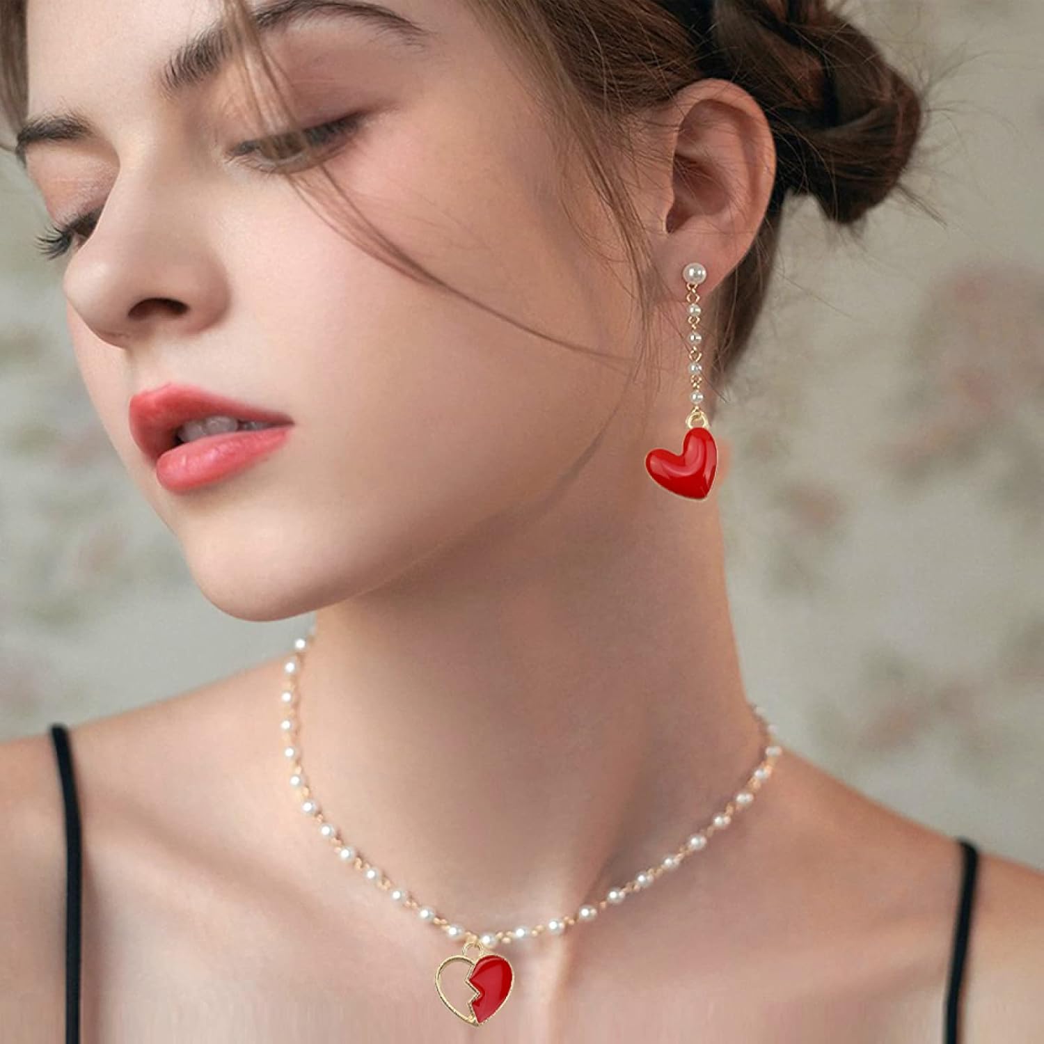 KitBeads Dijes de corazón de estilos mixtos con forma de corazón de dibujos animados para hacer pulseras a granel